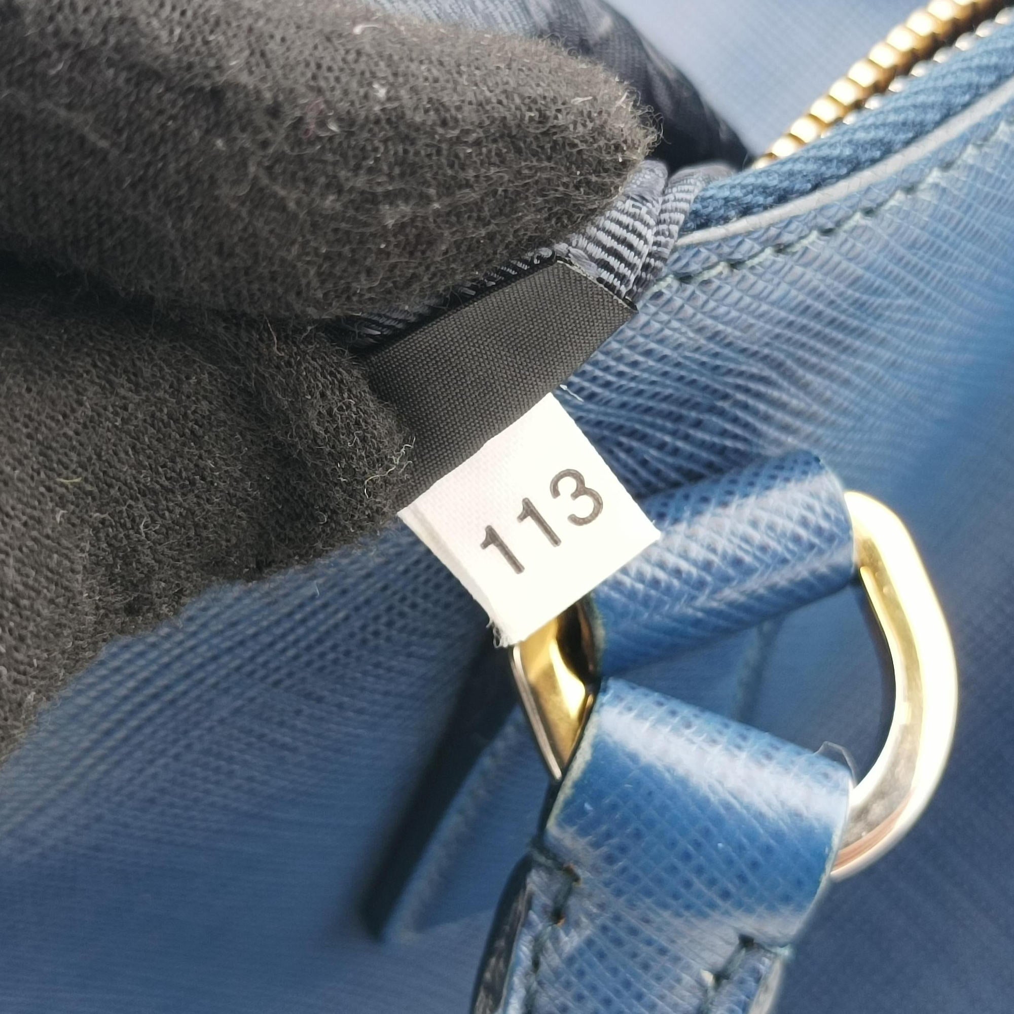 Pre-owned Prada Galleria Blue SAFFIANO Leather BN2274 shoulderbag | stylenewstar