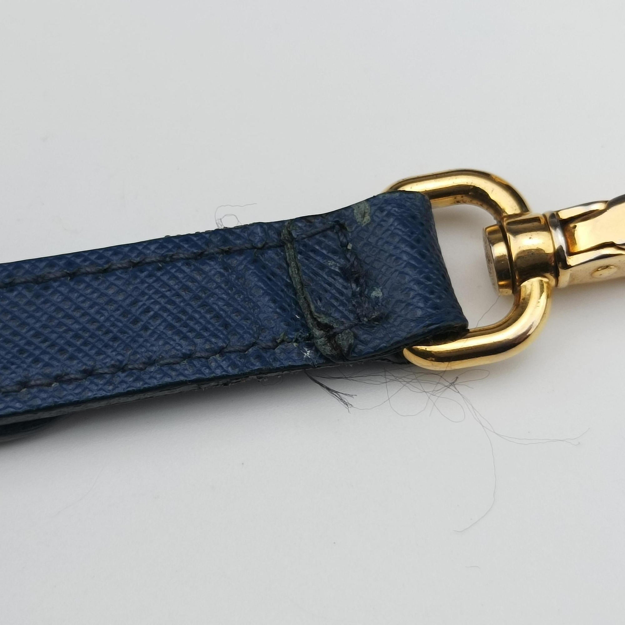 Pre-owned Prada Galleria Blue SAFFIANO Leather BN2274 shoulderbag | stylenewstar