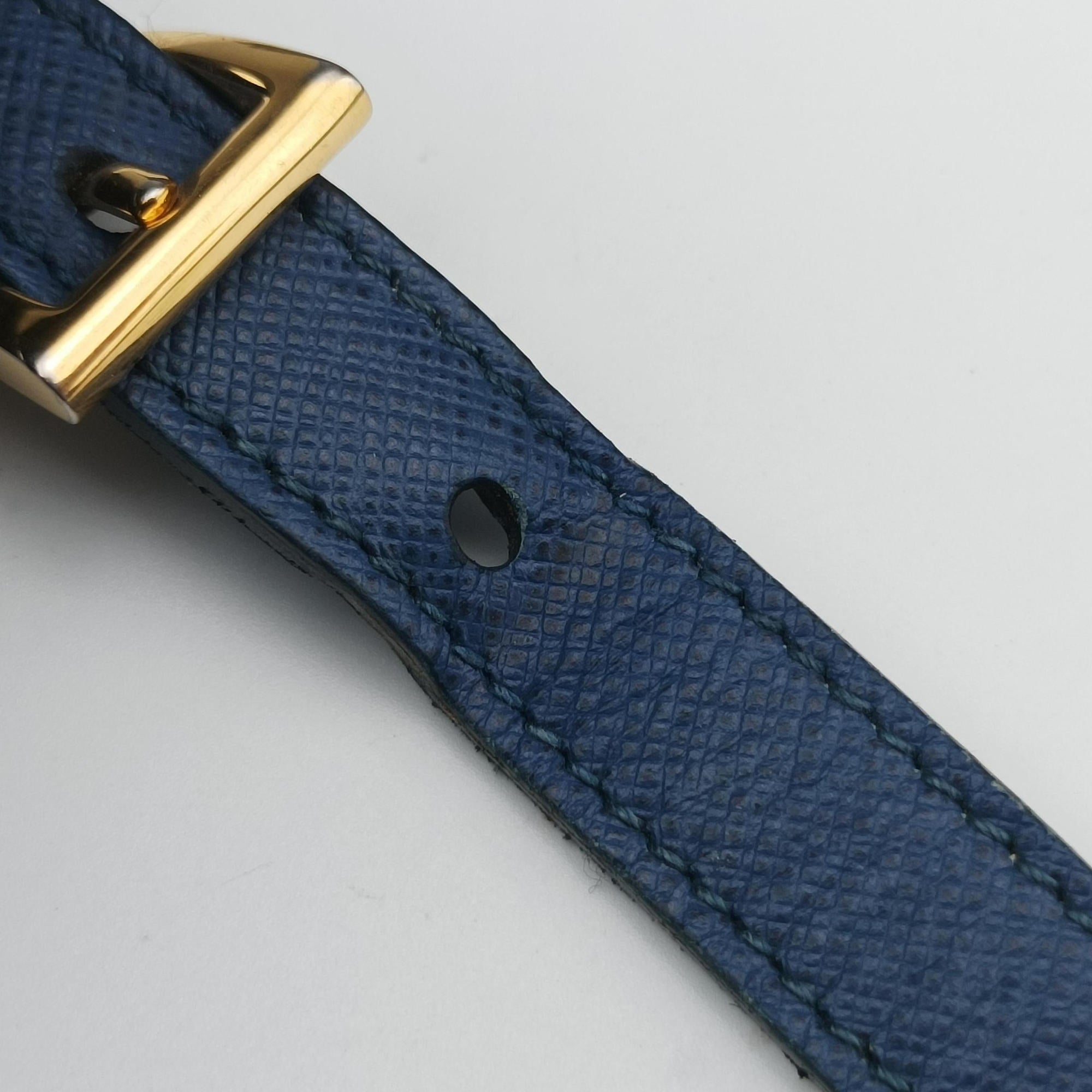Pre-owned Prada Galleria Blue SAFFIANO Leather BN2274 shoulderbag | stylenewstar