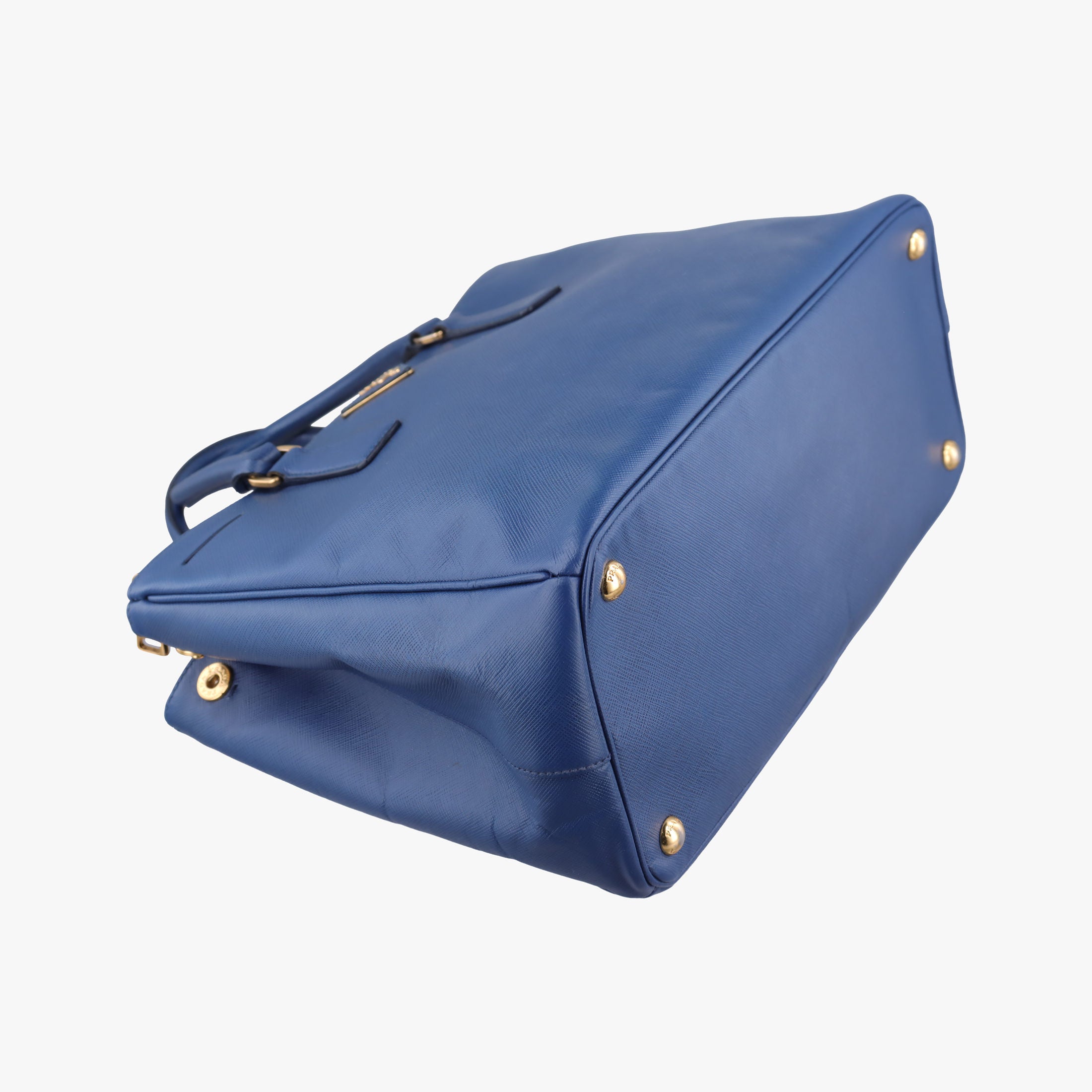 Pre-owned Prada Galleria Blue SAFFIANO Leather BN2274 shoulderbag | stylenewstar
