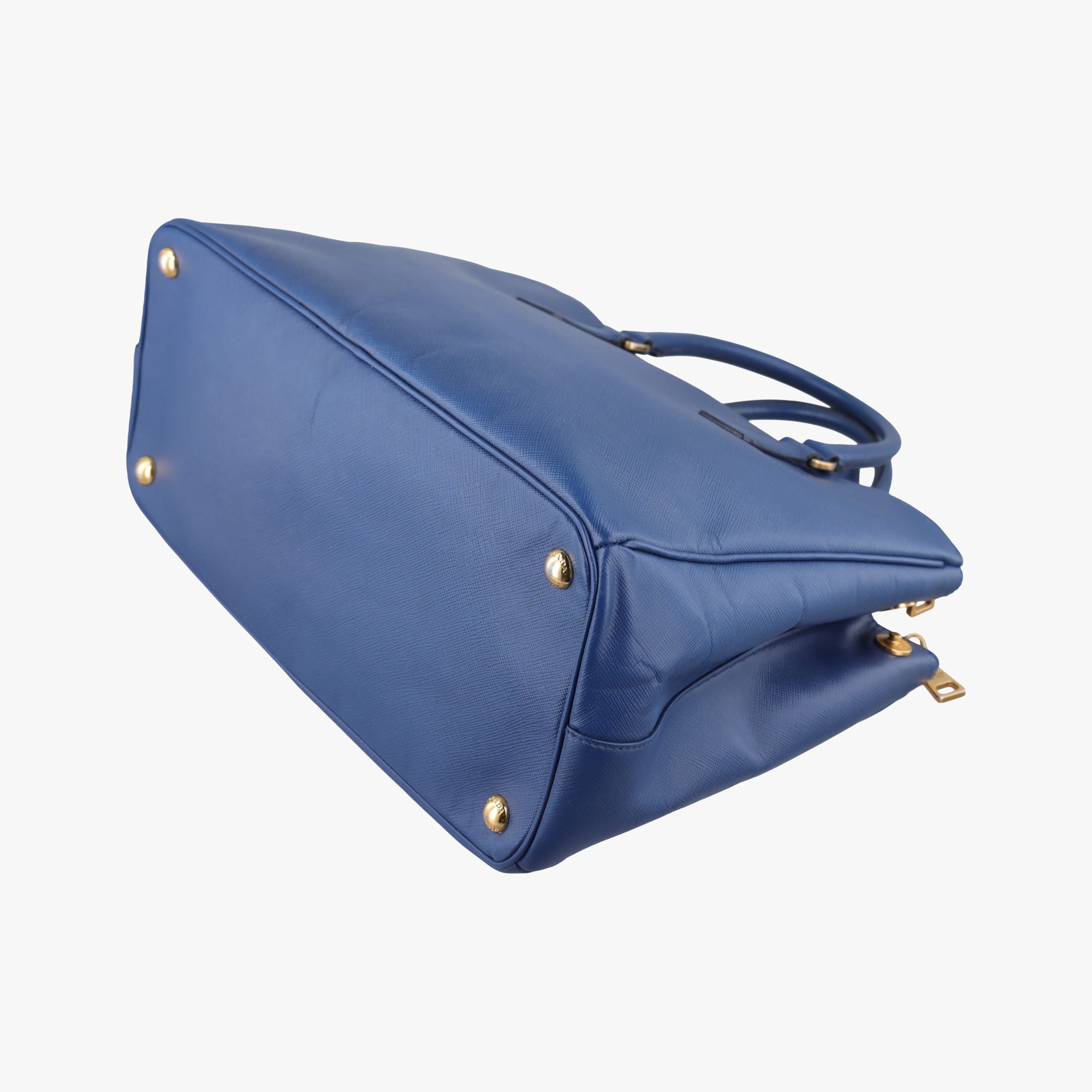 Pre-owned Prada Galleria Blue SAFFIANO Leather BN2274 shoulderbag | stylenewstar