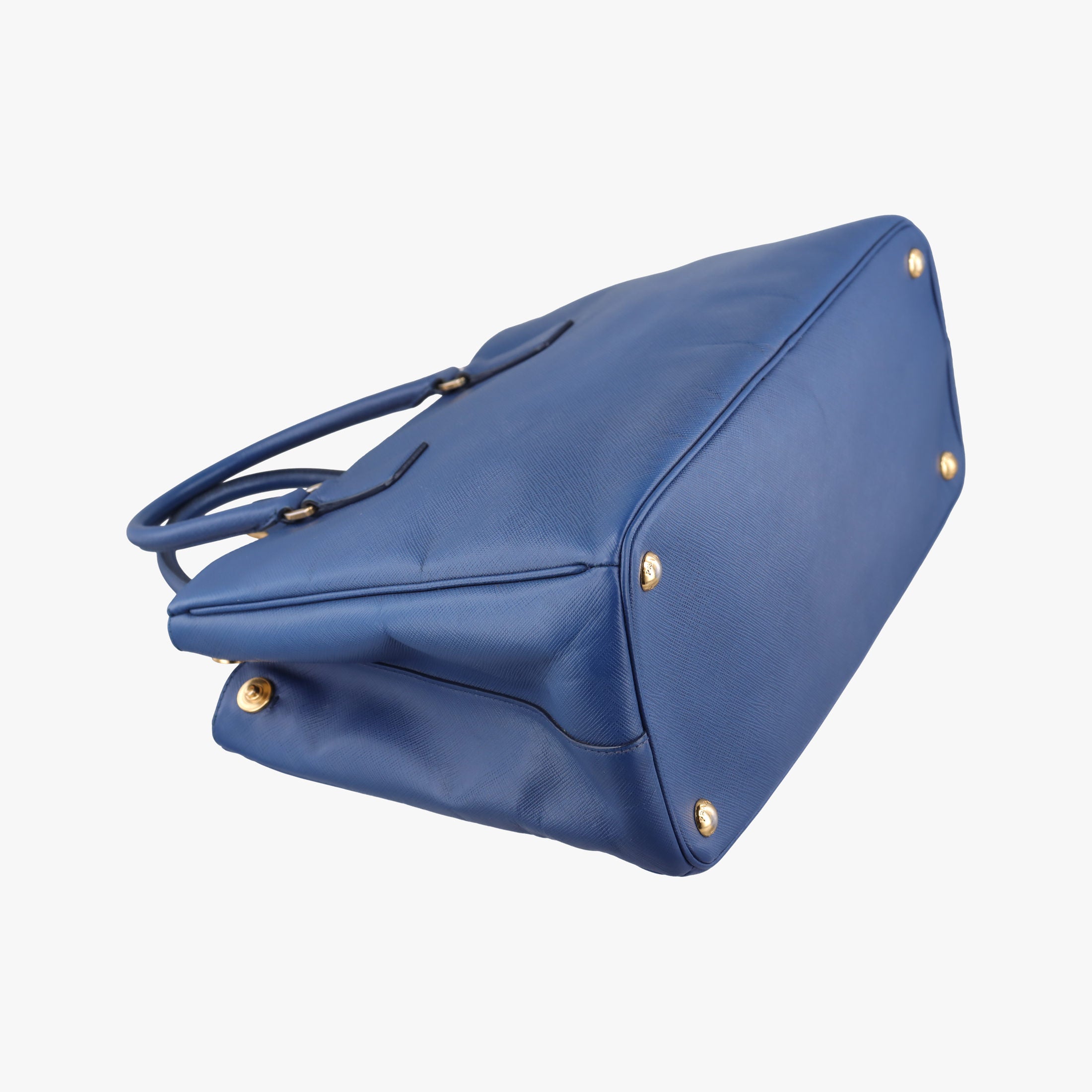 Pre-owned Prada Galleria Blue SAFFIANO Leather BN2274 shoulderbag | stylenewstar