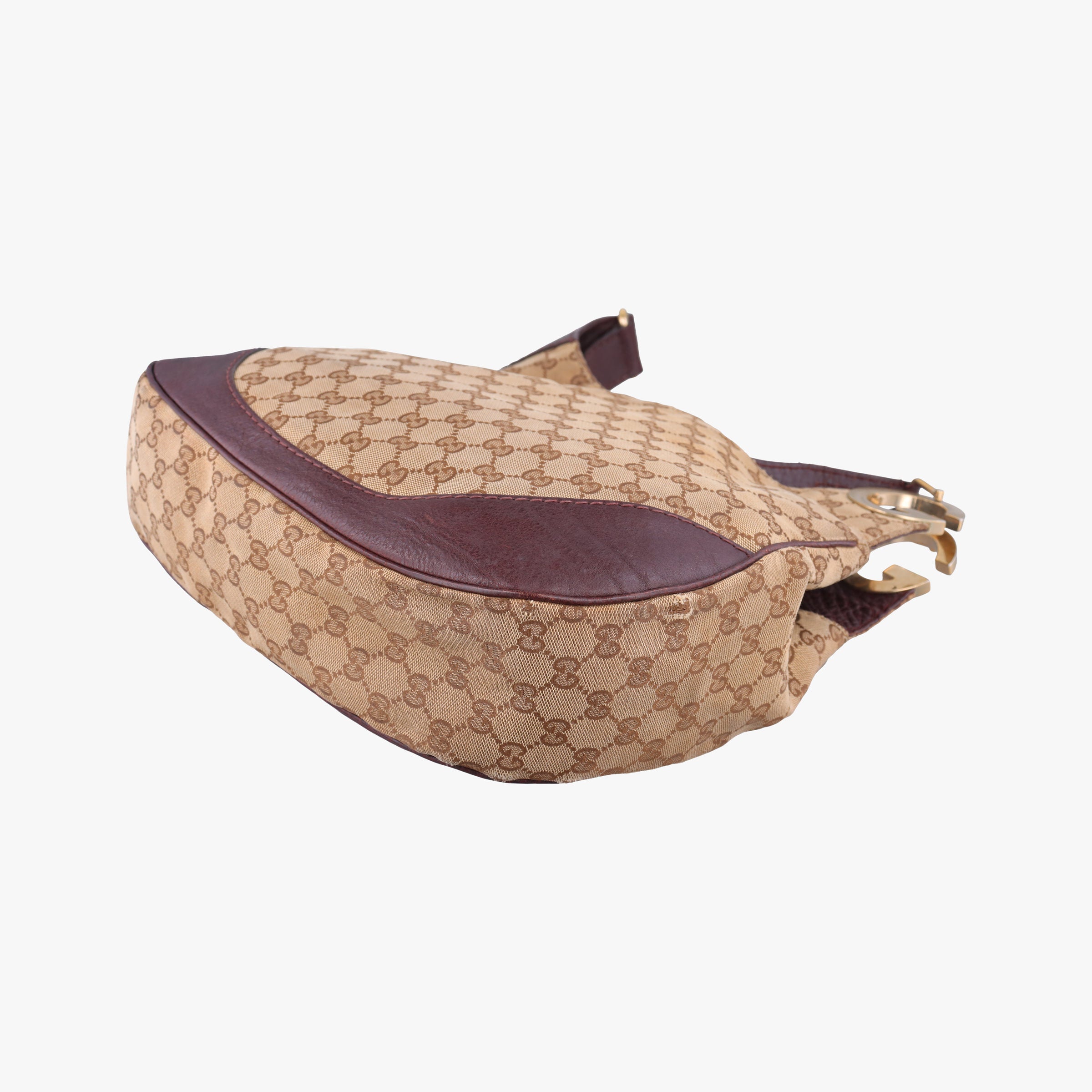 Secondhand Gucci Charlotte BeigexBordeaux canvasxLeather 203503 shoulderbag | stylenewstar