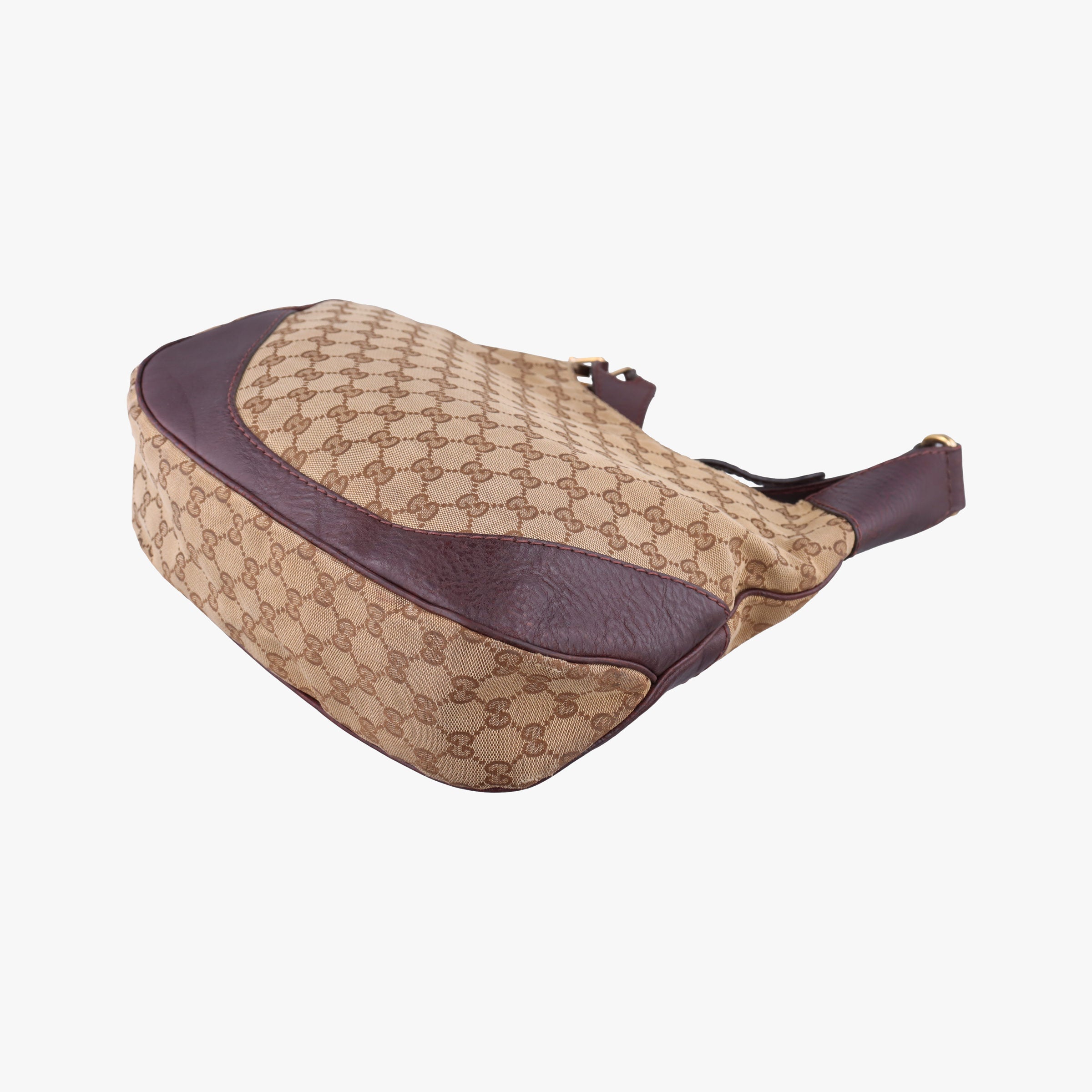 Secondhand Gucci Charlotte BeigexBordeaux canvasxLeather 203503 shoulderbag | stylenewstar