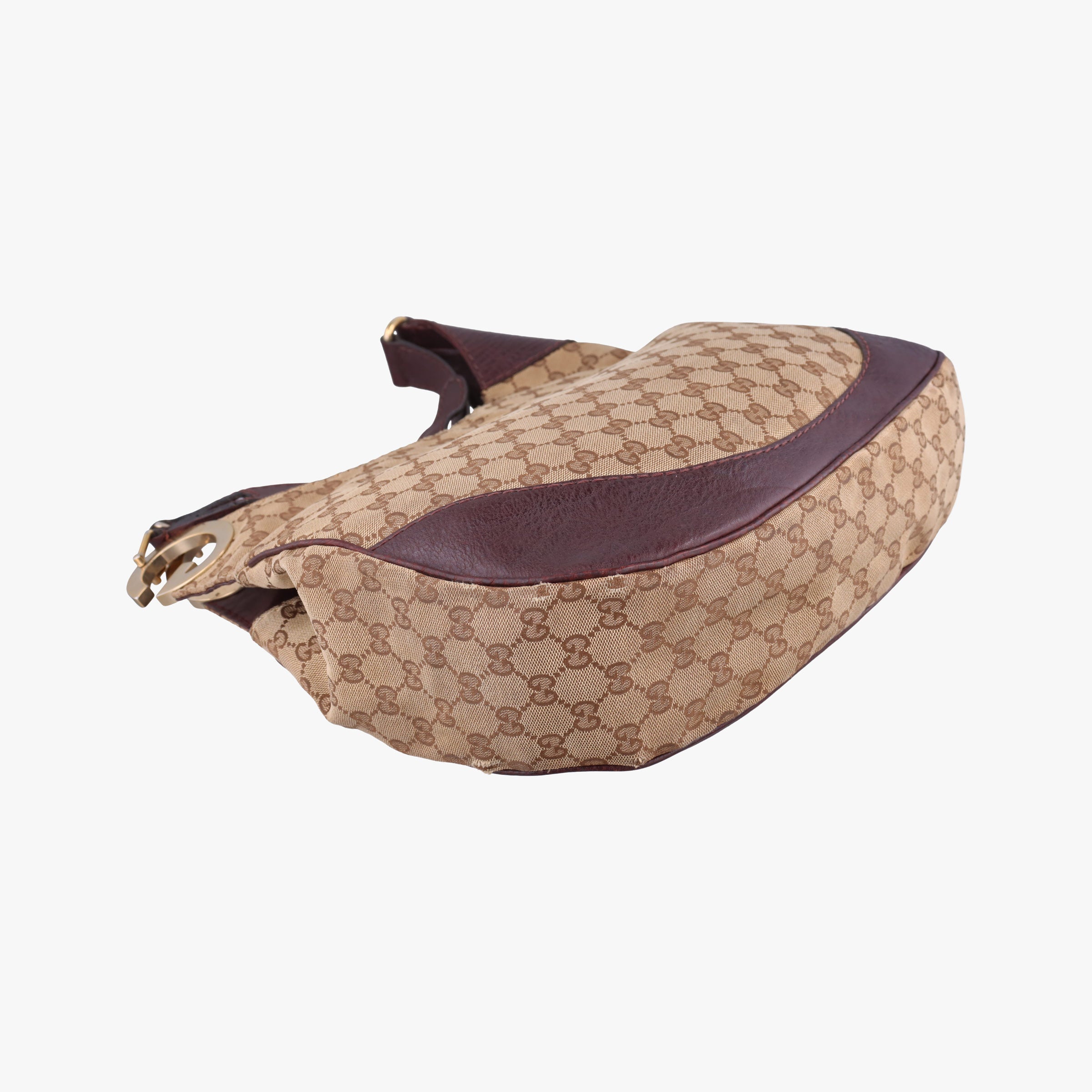 Secondhand Gucci Charlotte BeigexBordeaux canvasxLeather 203503 shoulderbag | stylenewstar