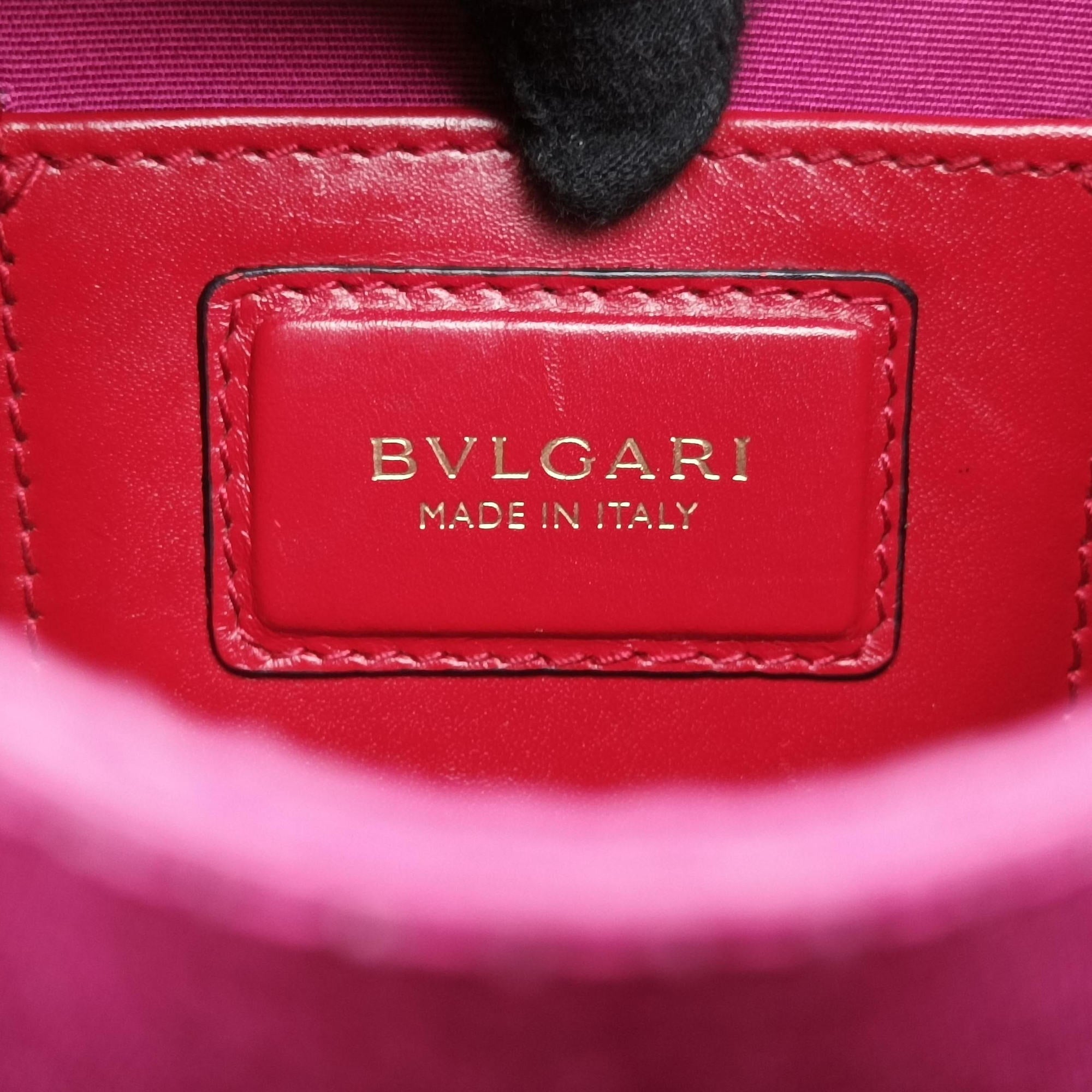 Vintage Bvlgari SERPENTI FOREVER Red Leather  shoulderbag | stylenewstar