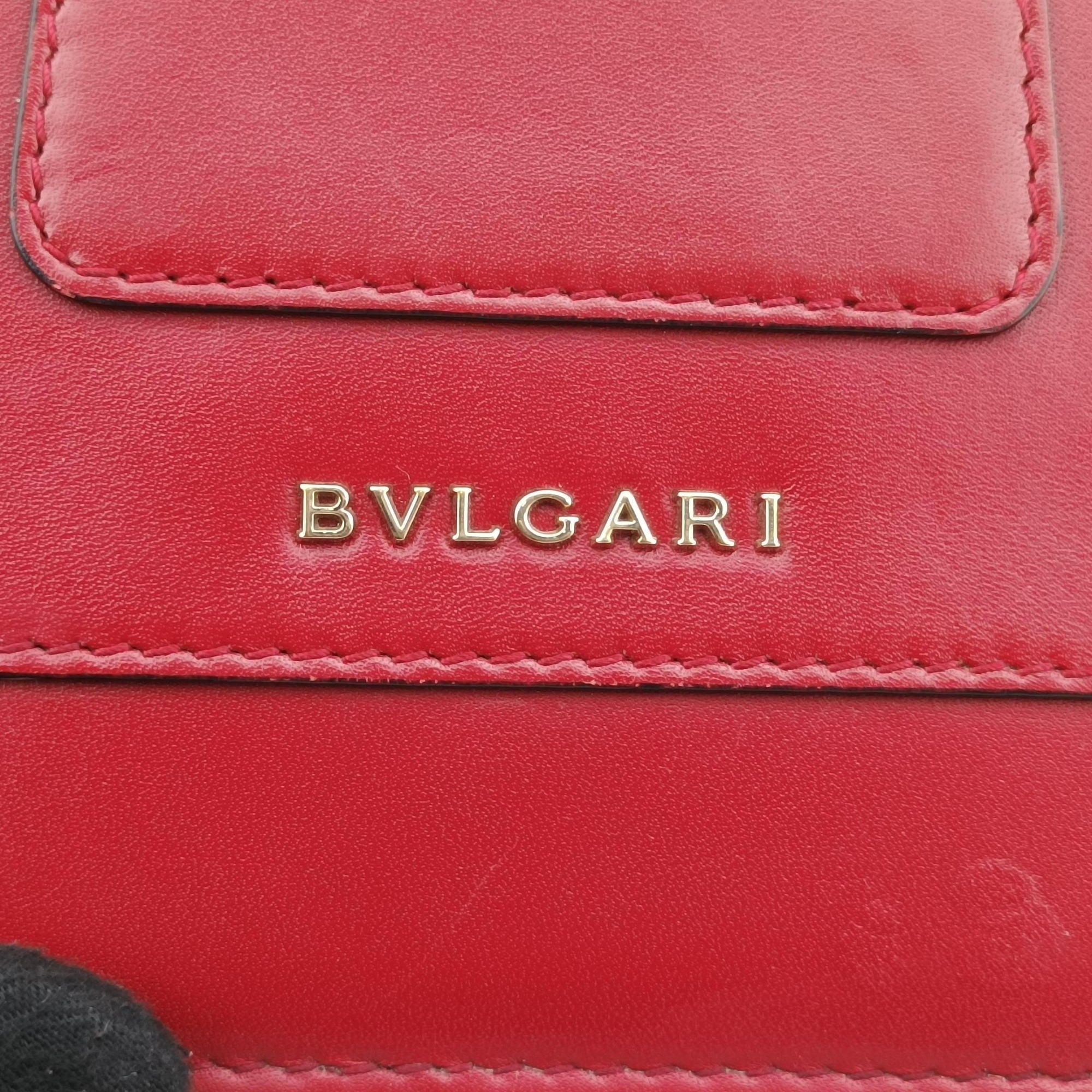 Vintage Bvlgari SERPENTI FOREVER Red Leather  shoulderbag | stylenewstar