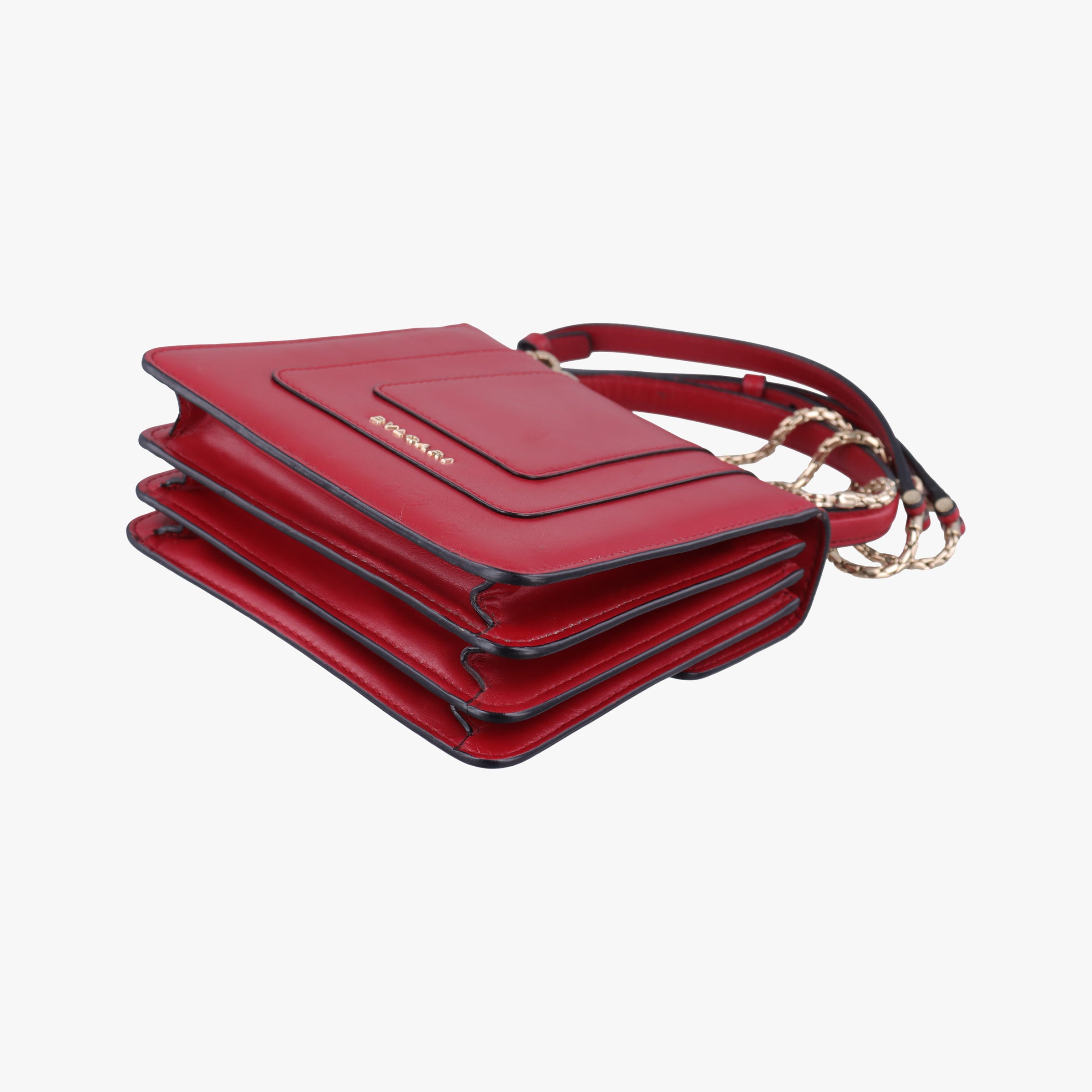 Vintage Bvlgari SERPENTI FOREVER Red Leather  shoulderbag | stylenewstar