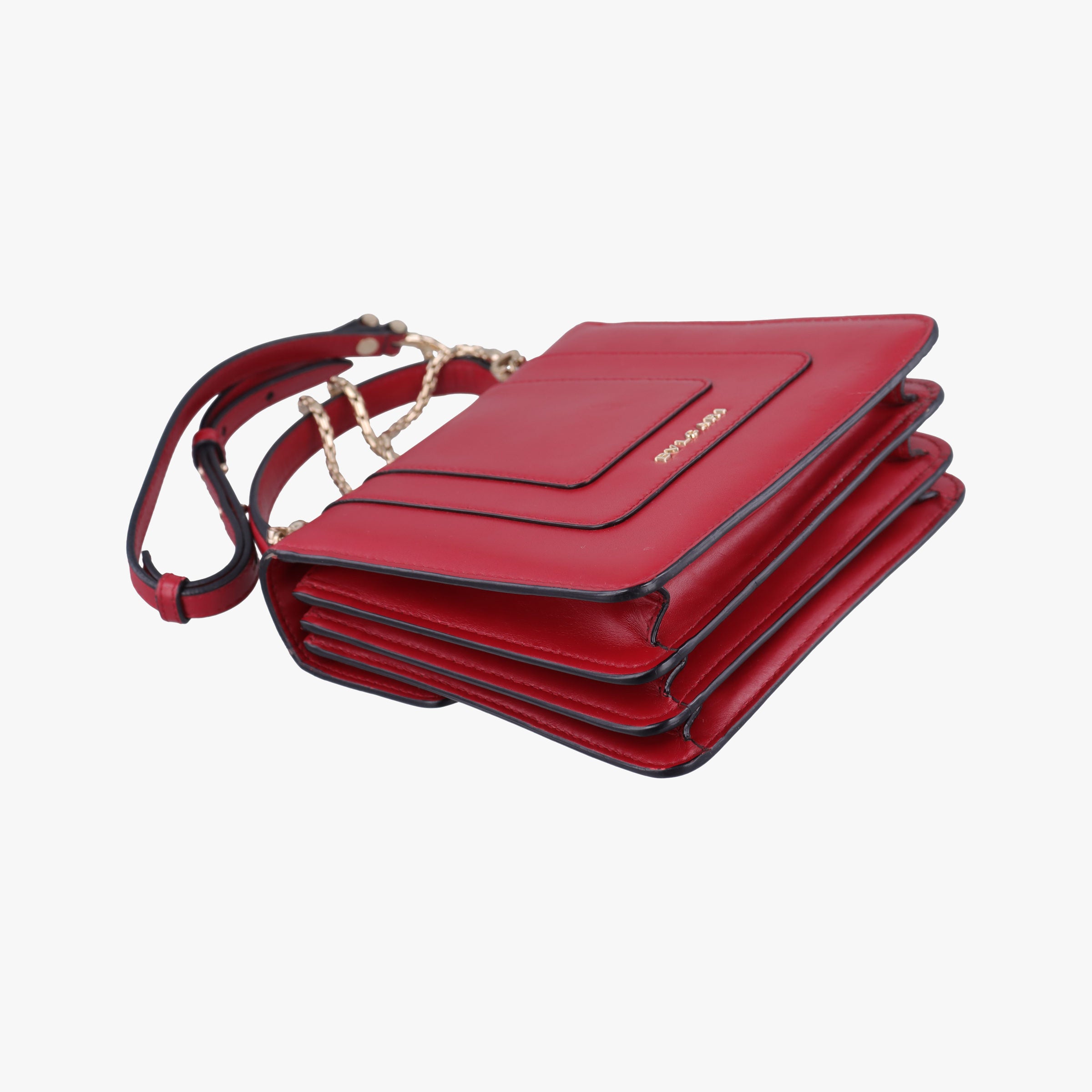 Vintage Bvlgari SERPENTI FOREVER Red Leather  shoulderbag | stylenewstar