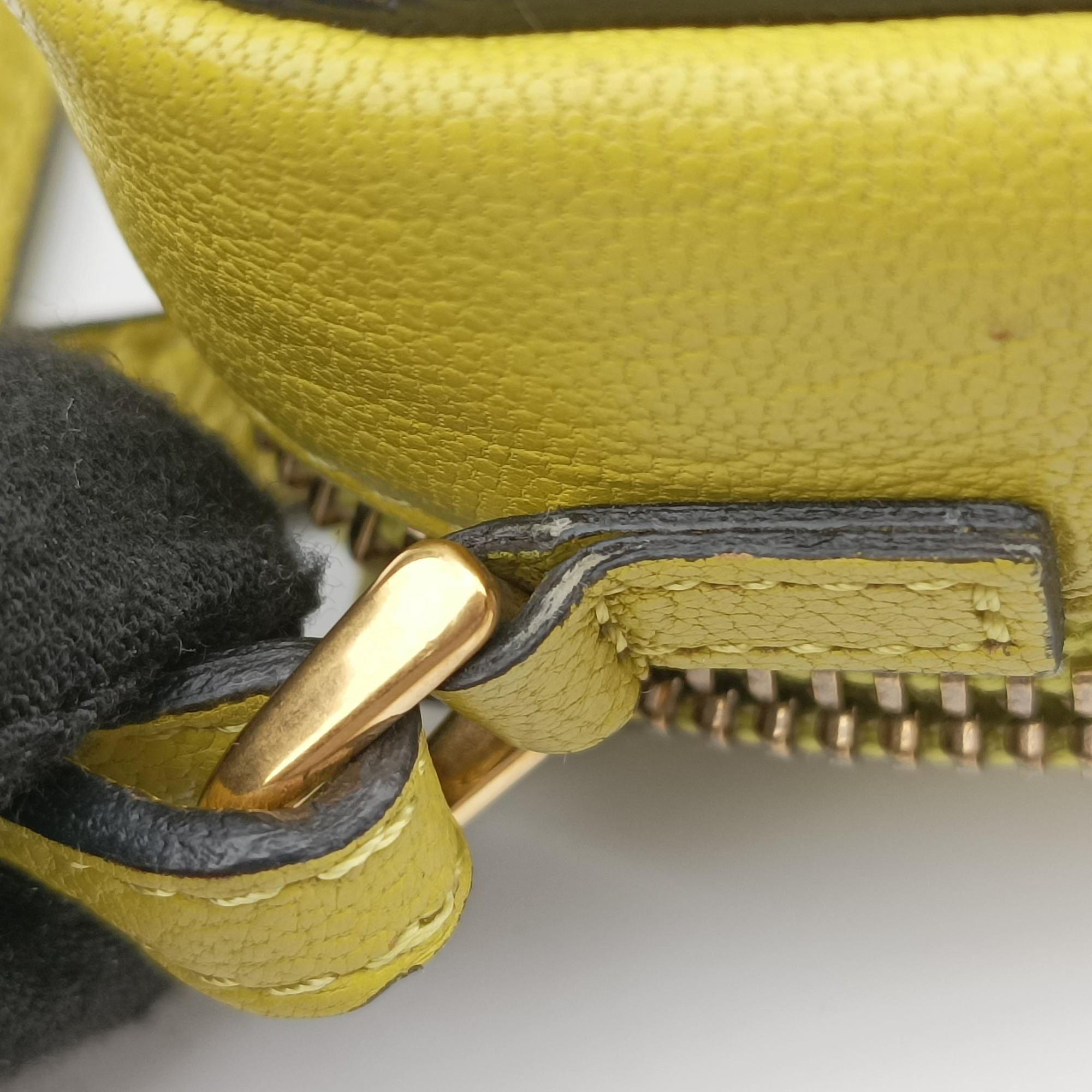 Pre-owned Christian Dior Saddle Yellow leather  shoulderbag | stylenewstar
