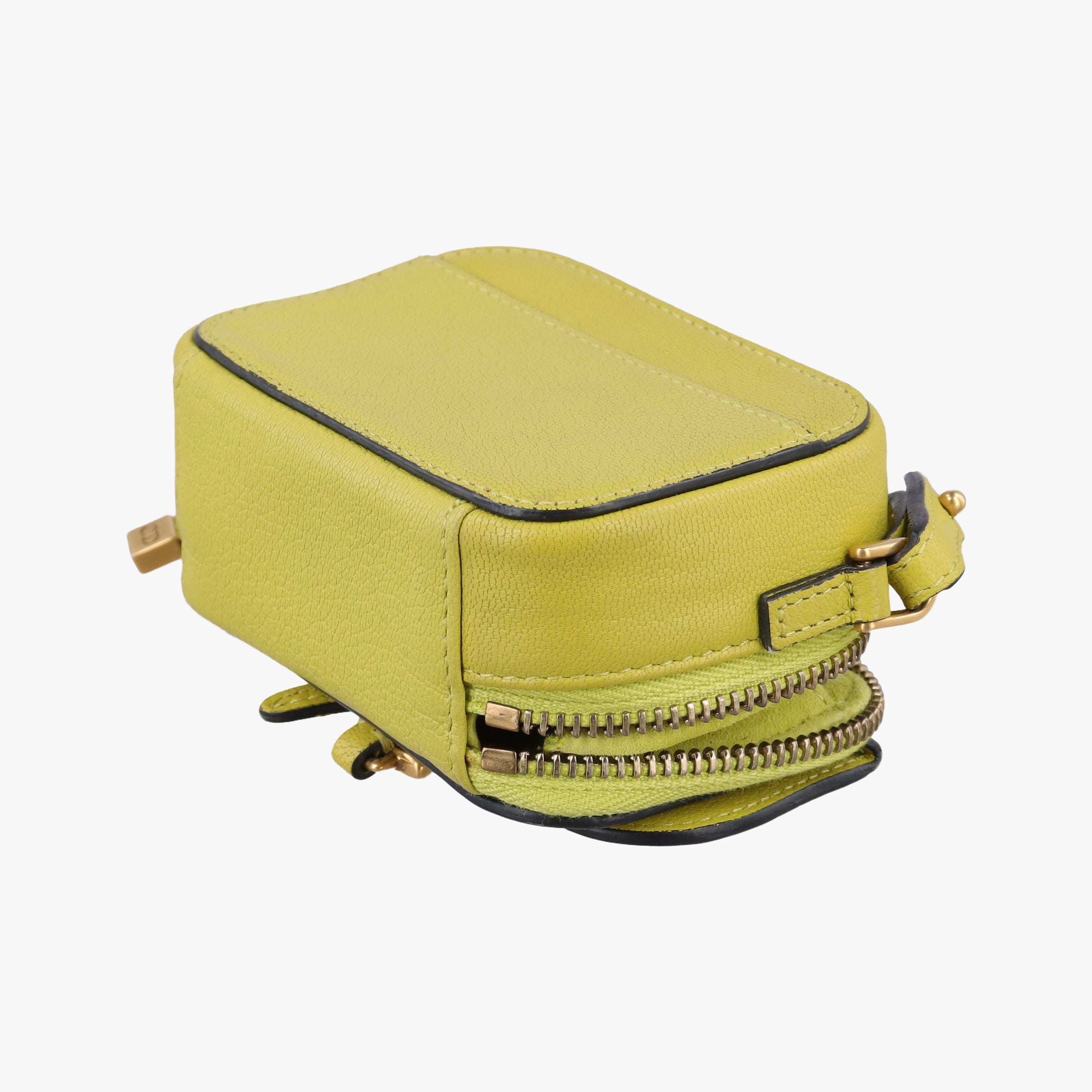 Pre-owned Christian Dior Saddle Yellow leather  shoulderbag | stylenewstar