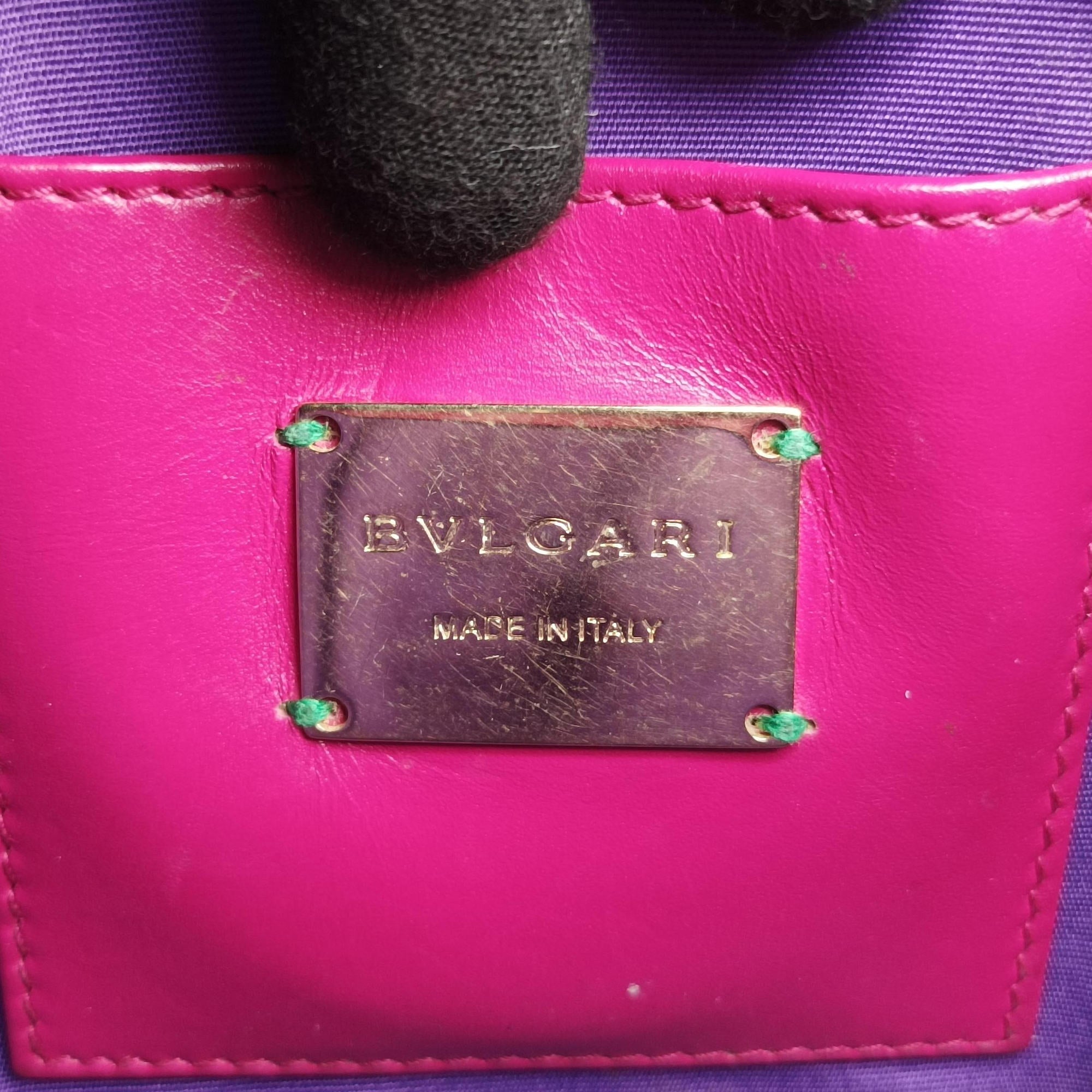 Pre-owned Bvlgari Serpenti Pink Galuchat Skin×Leather  shoulderbag | stylenewstar