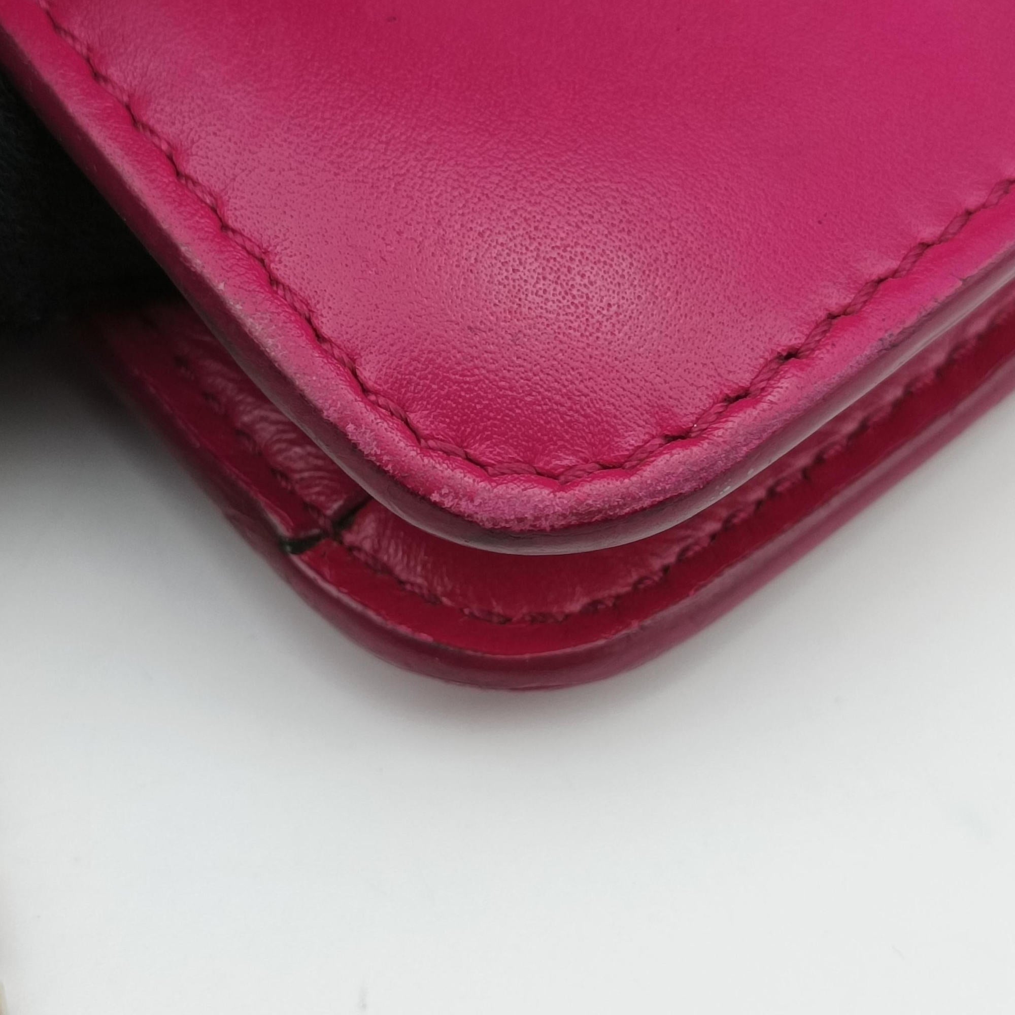 Pre-owned Bvlgari Serpenti Pink Galuchat Skin×Leather  shoulderbag | stylenewstar