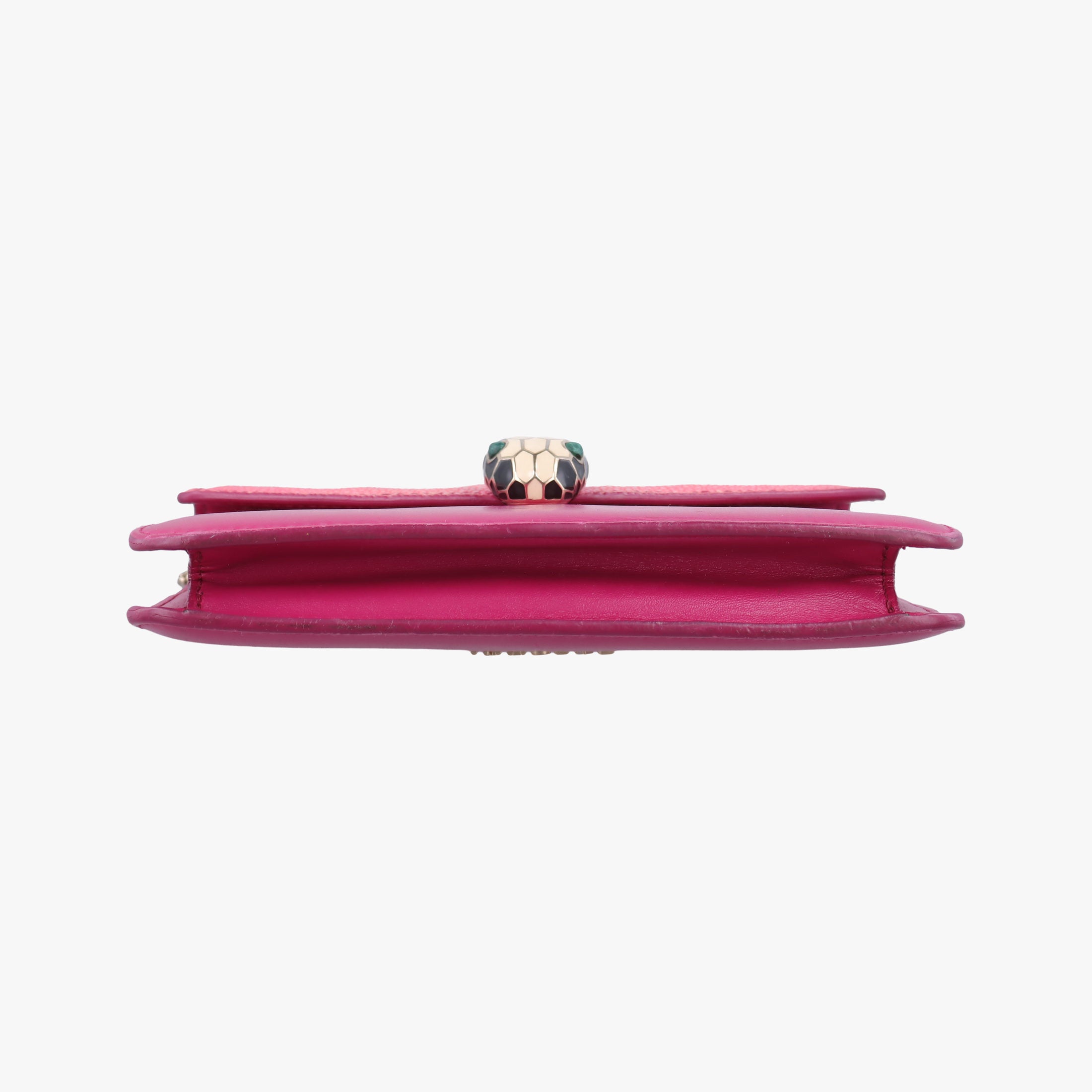 Pre-owned Bvlgari Serpenti Pink Galuchat Skin×Leather  shoulderbag | stylenewstar
