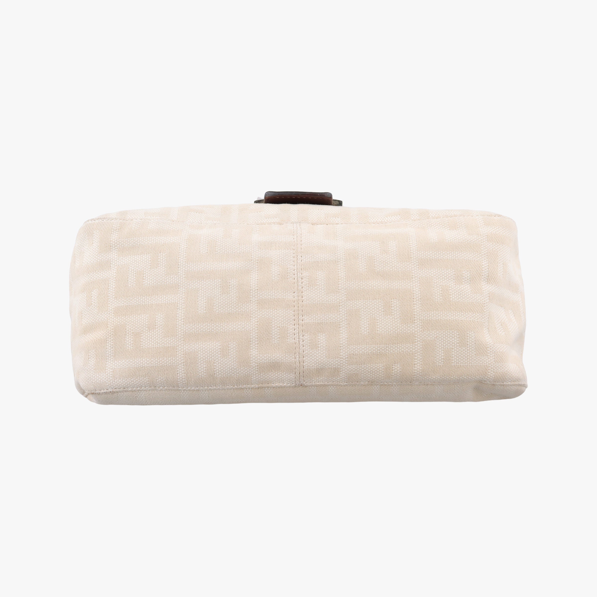 Pre-owned Fendi Mamma Bucket White canvas×leather  shoulderbag | stylenewstar