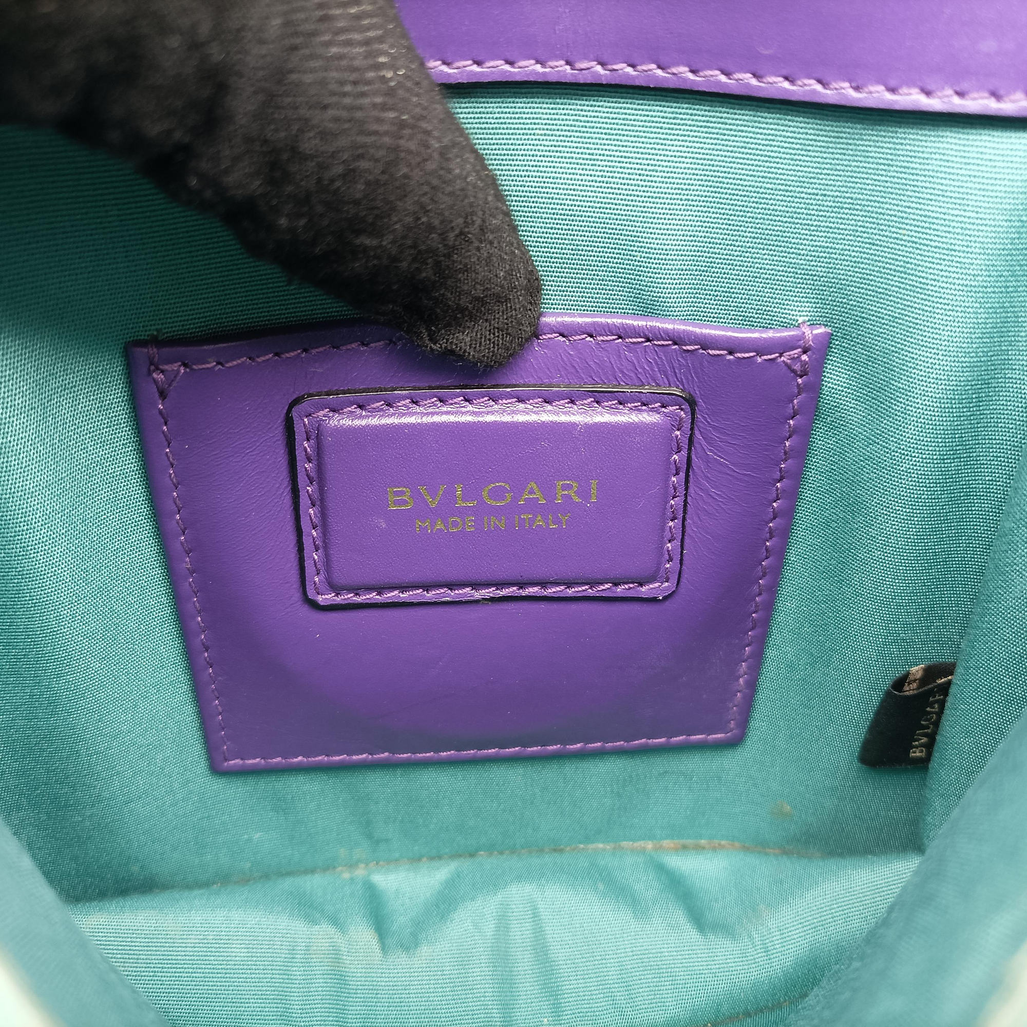 Pre-owned Bvlgari SERPENTI FOREVER Purple Leather  shoulderbag | stylenewstar