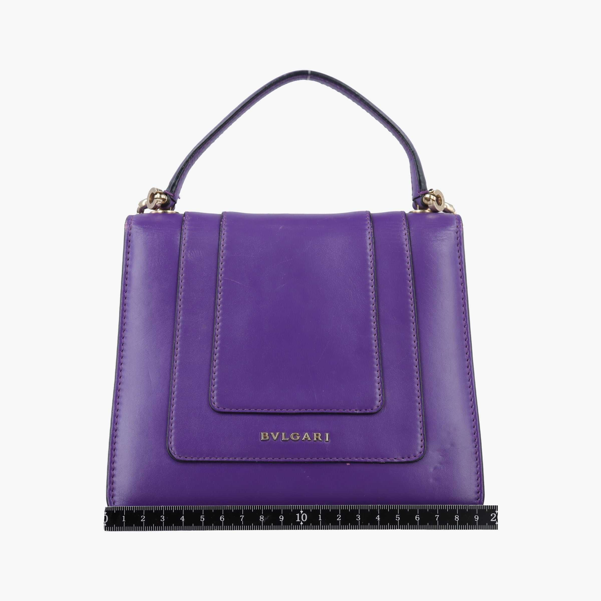 Pre-owned Bvlgari SERPENTI FOREVER Purple Leather  shoulderbag | stylenewstar