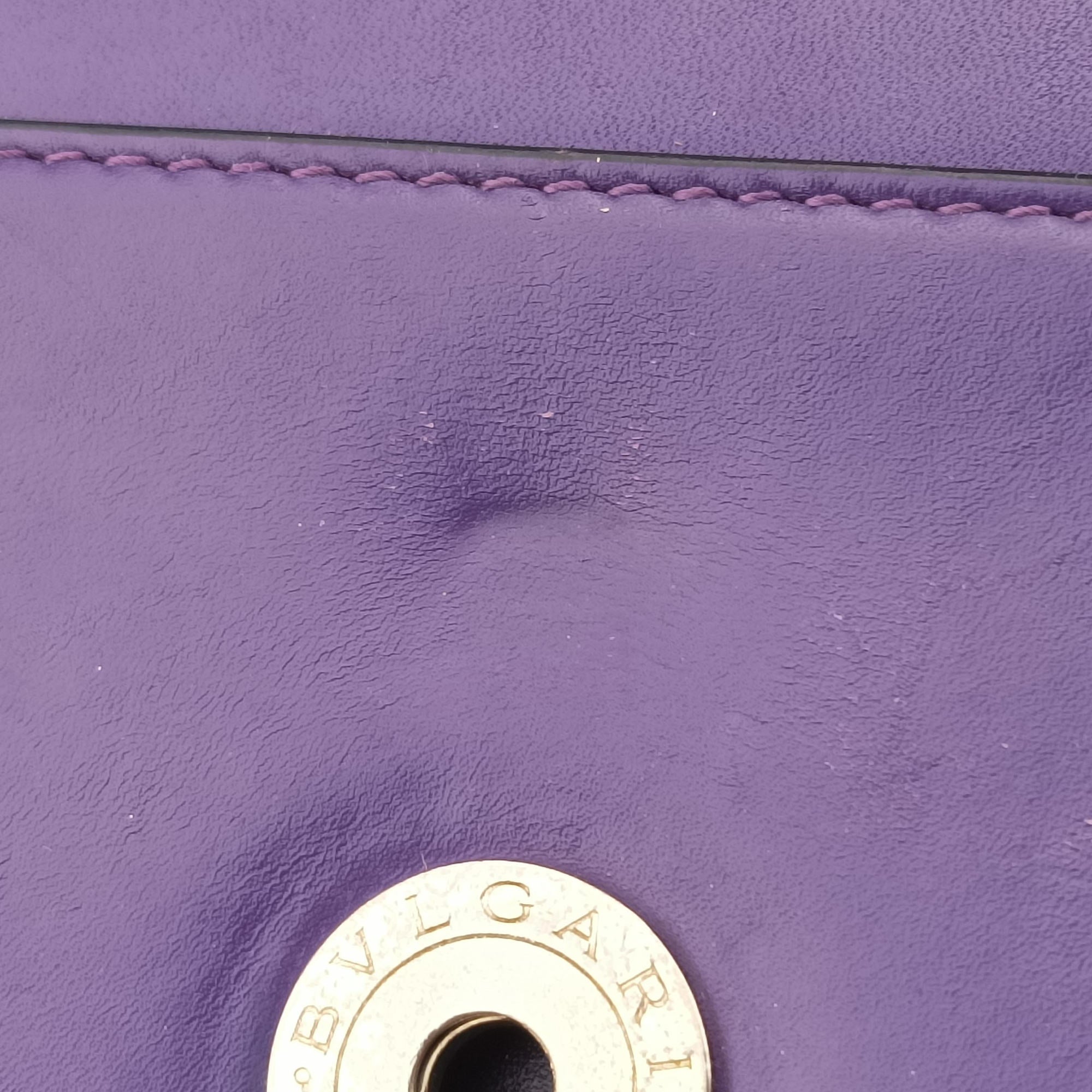 Pre-owned Bvlgari SERPENTI FOREVER Purple Leather  shoulderbag | stylenewstar