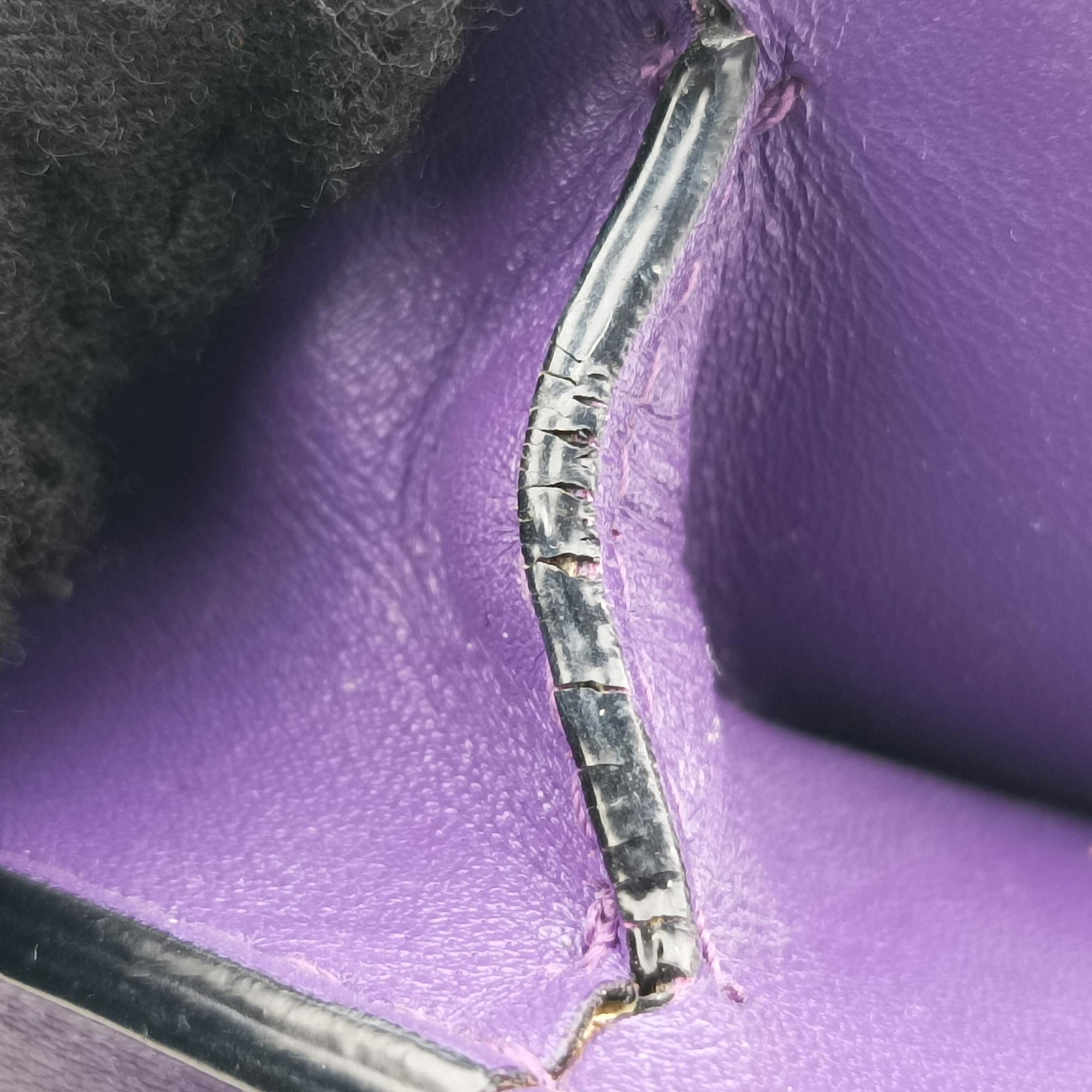 Pre-owned Bvlgari SERPENTI FOREVER Purple Leather  shoulderbag | stylenewstar