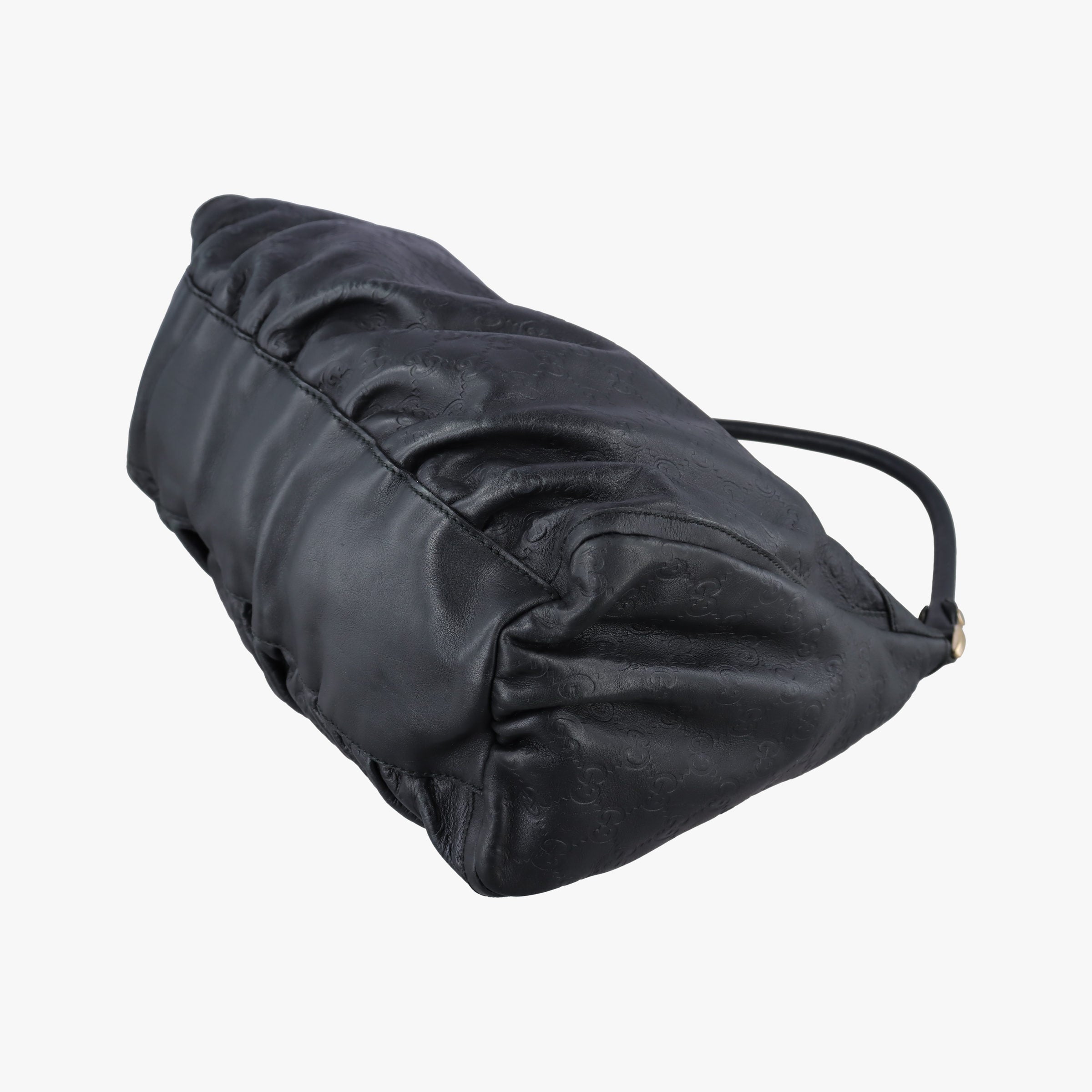 Pre-owned Gucci Abbey D-ring Hobo Black Leather 189833 handbag | stylenewstar