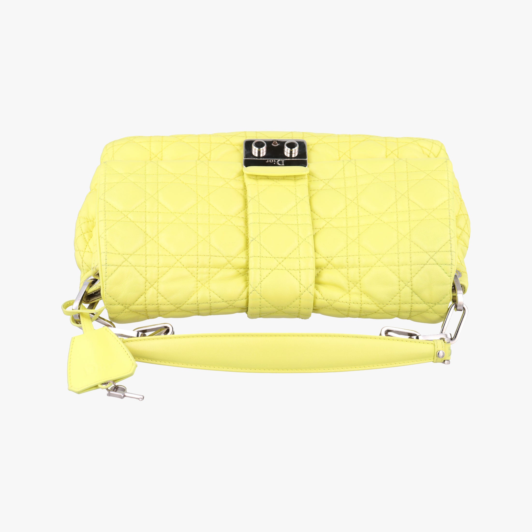Pre-owned Christian Dior New Rock Yellow lambskin  shoulderbag | stylenewstar