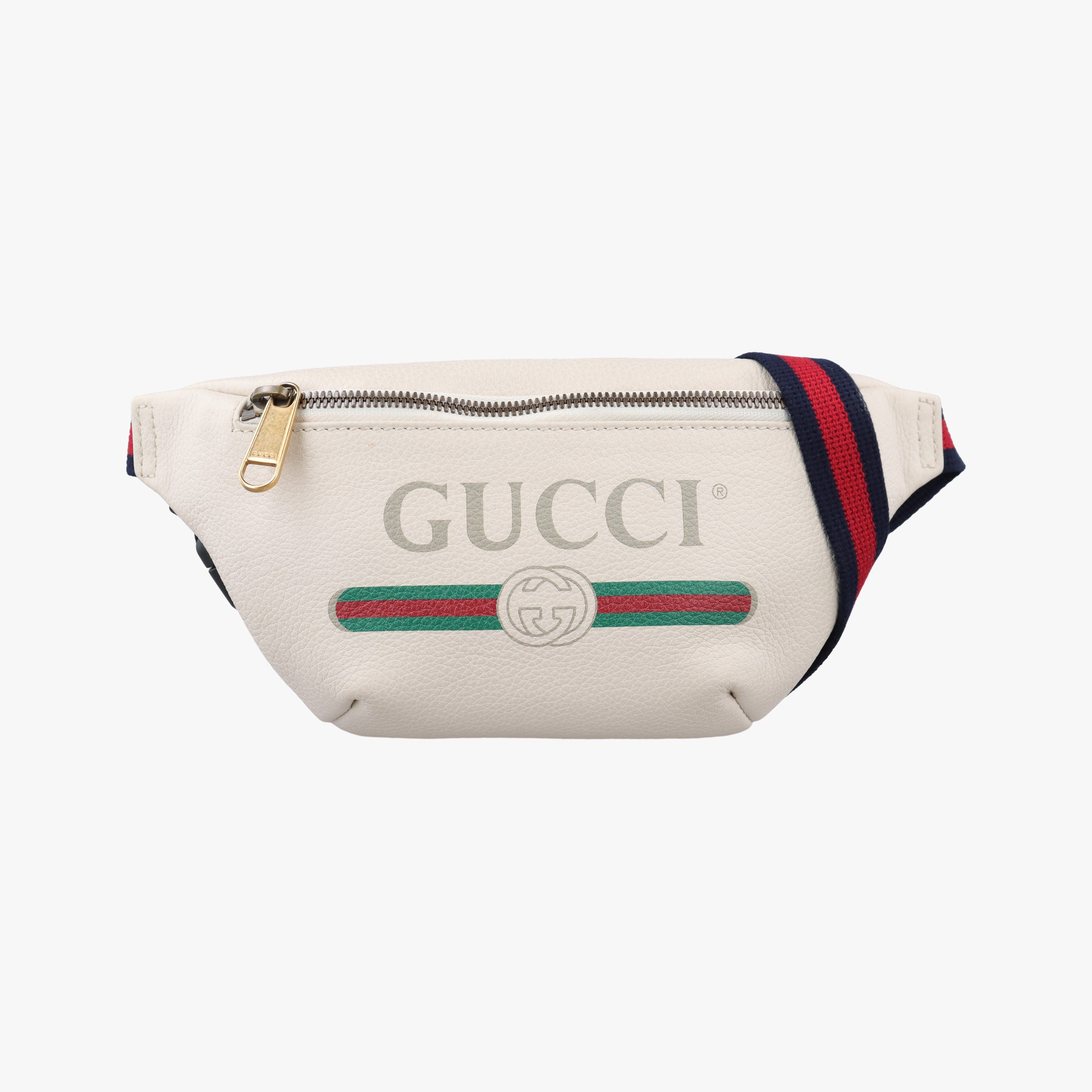 Vintage Gucci Gucci print White Leather 527792 bum bag/waist bag | stylenewstar
