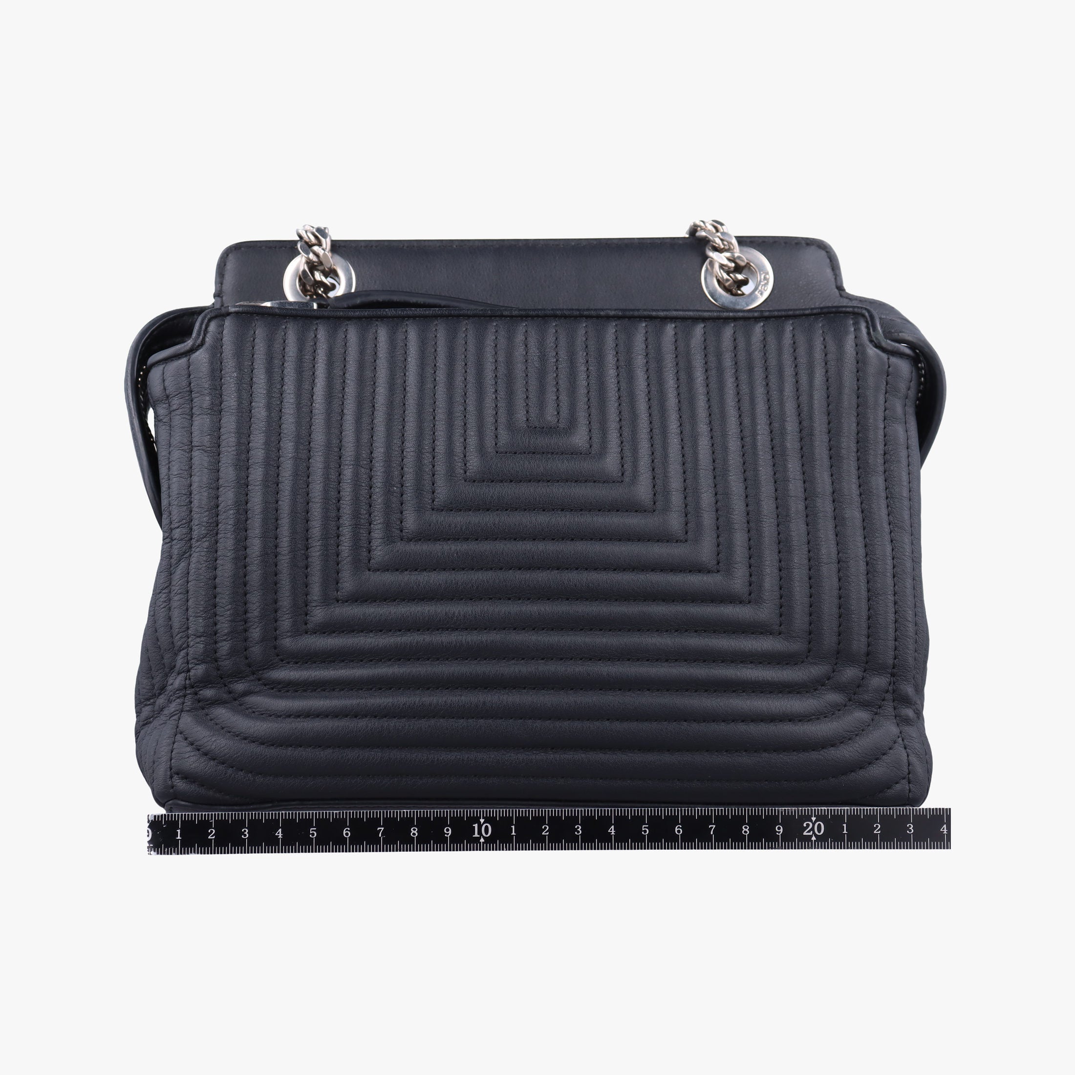 Pre-owned Fendi Dotcom Click Small Black×Multicolour Leather 8BN299 shoulderbag | stylenewstar