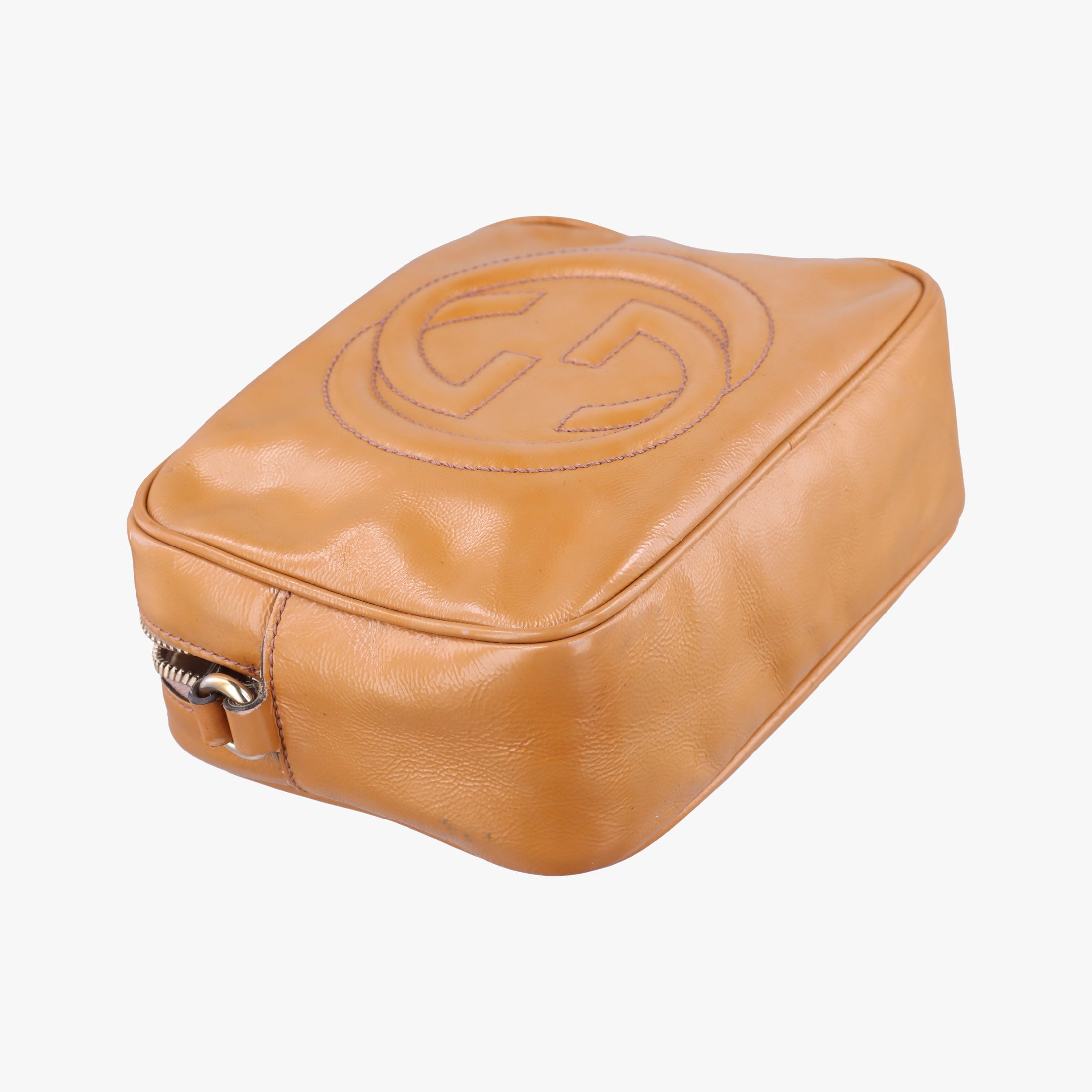 Pre-owned Gucci Soho Yellow Patent 308364 shoulderbag | stylenewstar