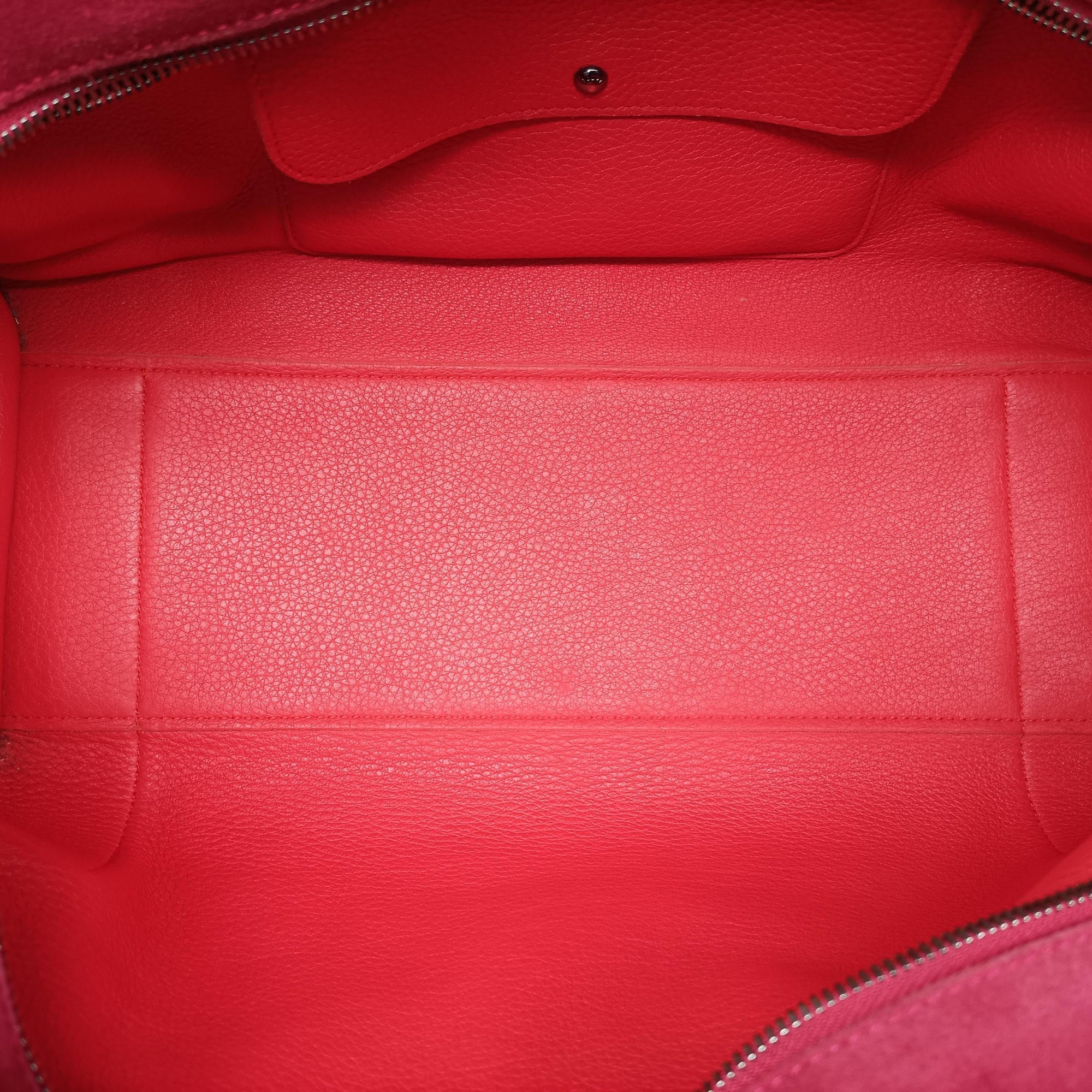 Pre-owned Loewe Amazona36 Orange×red Suede×leather  handbag | stylenewstar