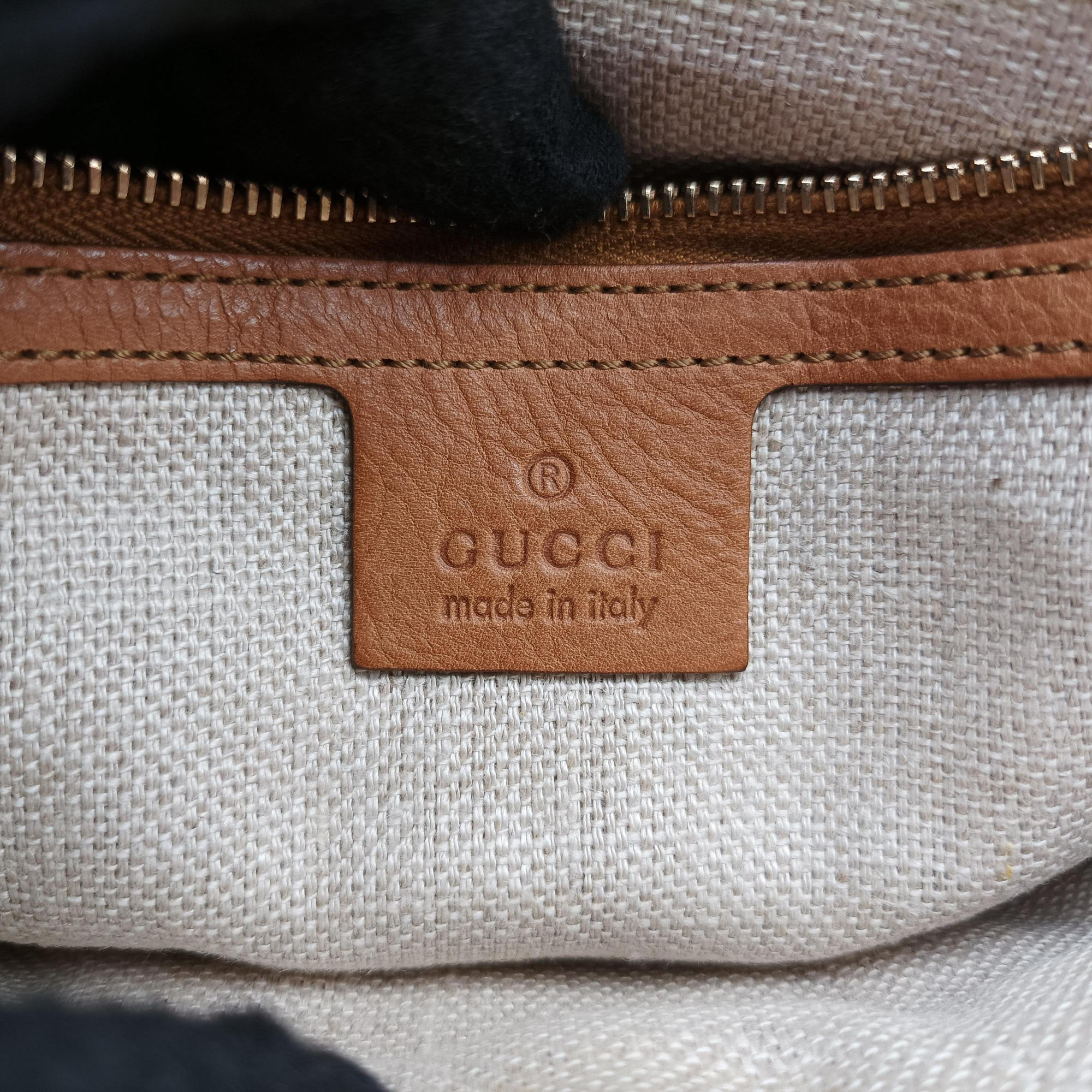 Pre-owned Gucci Marrakech Messenger Brown leather 257024 shoulderbag | stylenewstar