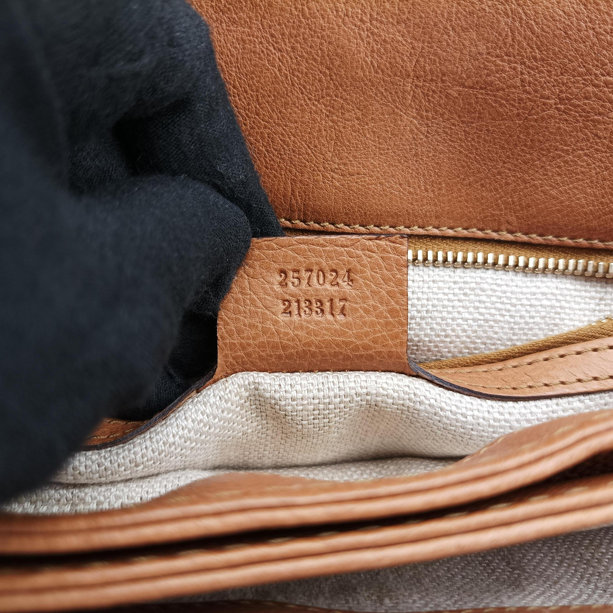 Pre-owned Gucci Marrakech Messenger Brown leather 257024 shoulderbag | stylenewstar