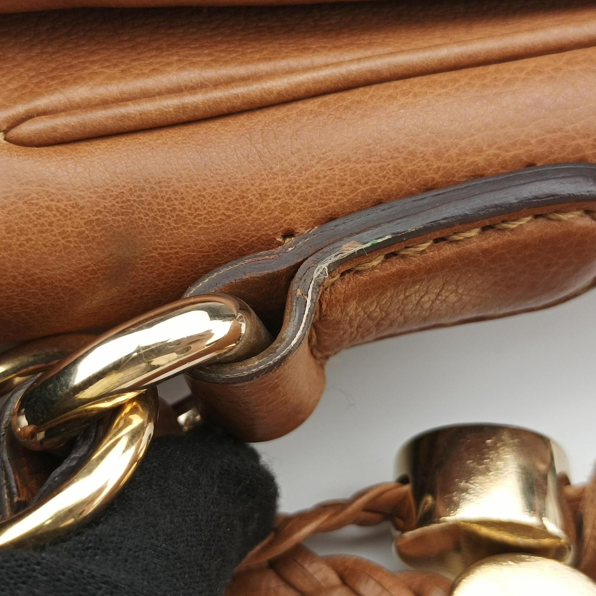 Pre-owned Gucci Marrakech Messenger Brown leather 257024 shoulderbag | stylenewstar