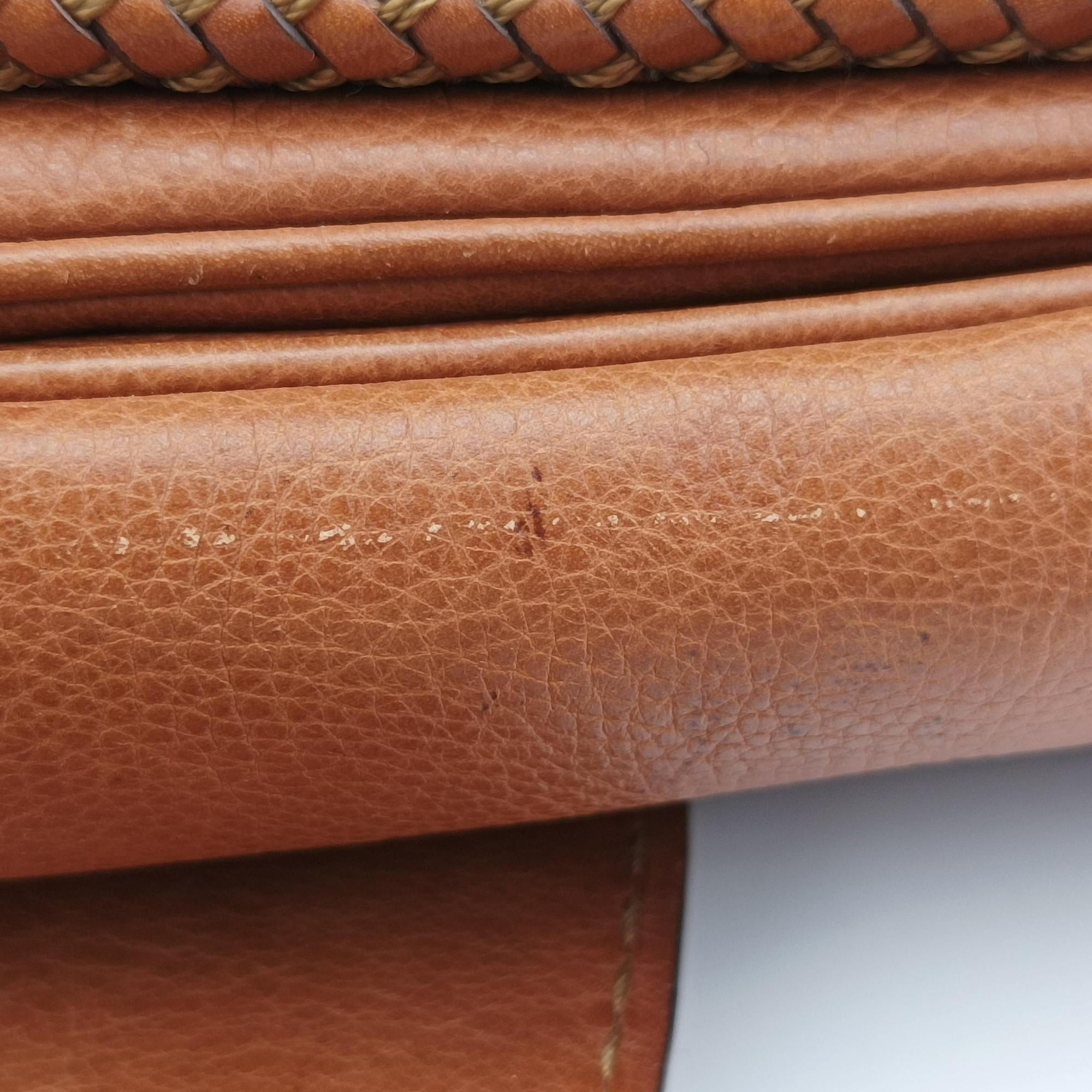 Pre-owned Gucci Marrakech Messenger Brown leather 257024 shoulderbag | stylenewstar