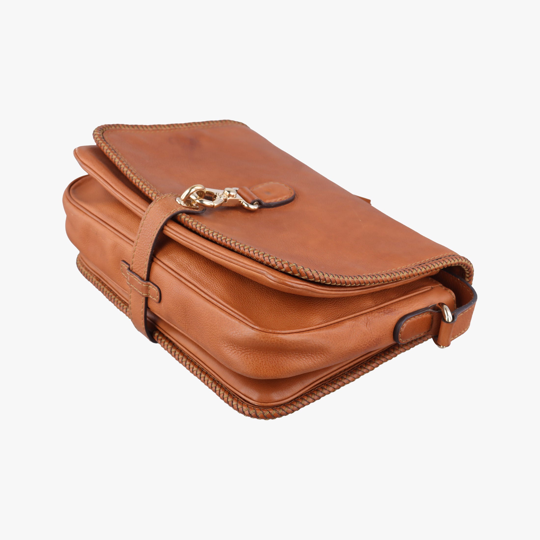 Pre-owned Gucci Marrakech Messenger Brown leather 257024 shoulderbag | stylenewstar