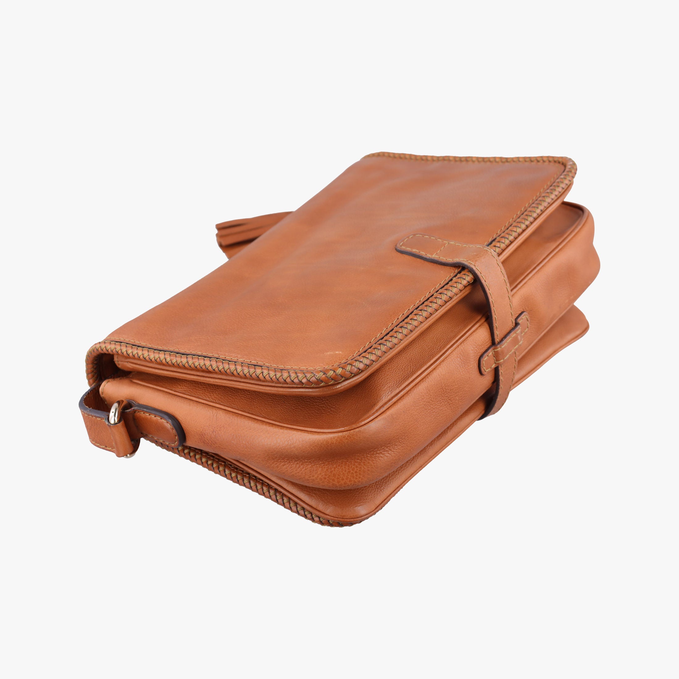 Pre-owned Gucci Marrakech Messenger Brown leather 257024 shoulderbag | stylenewstar