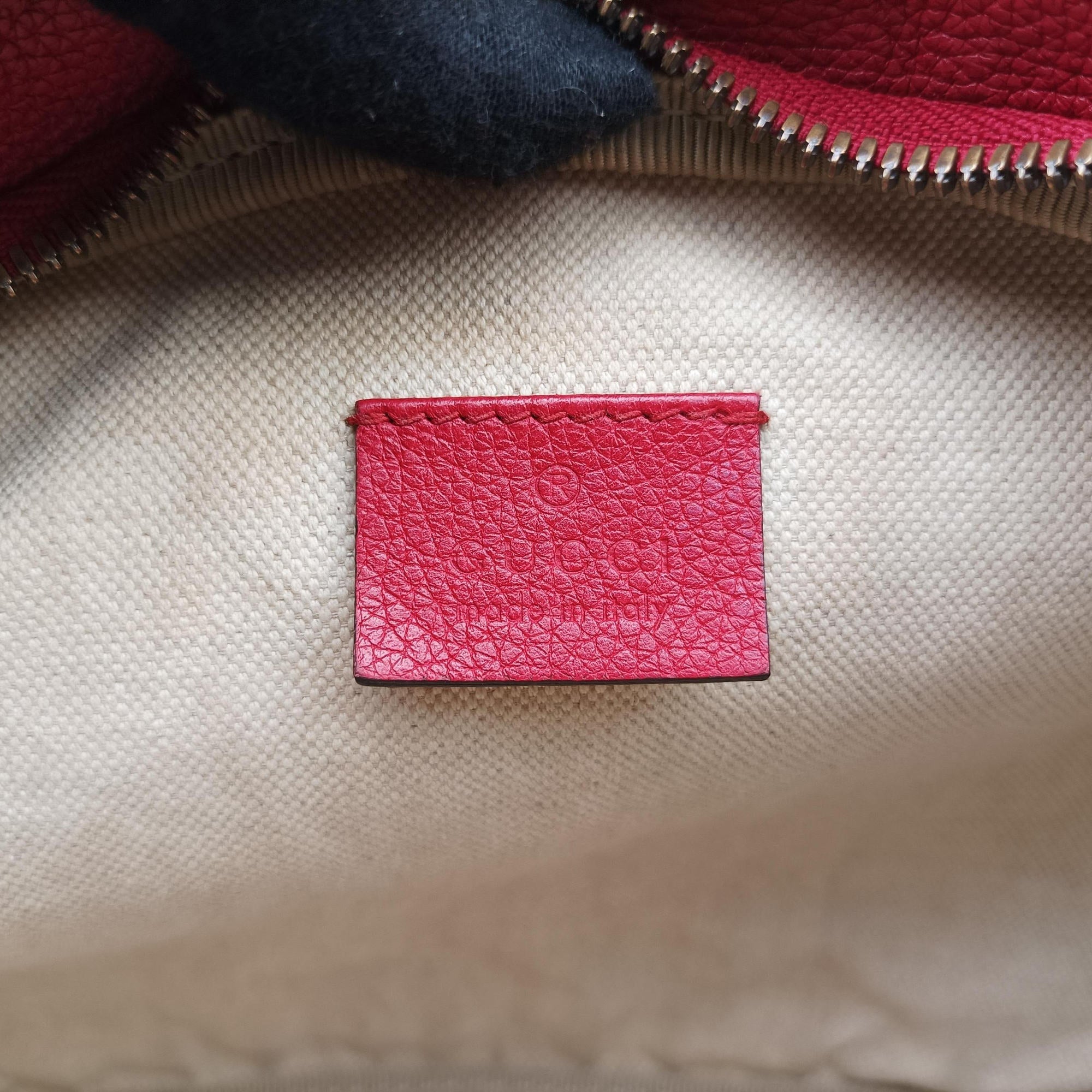 Vintage Gucci Gucci Print Red Leather 493869 bum bag/waist bag | stylenewstar