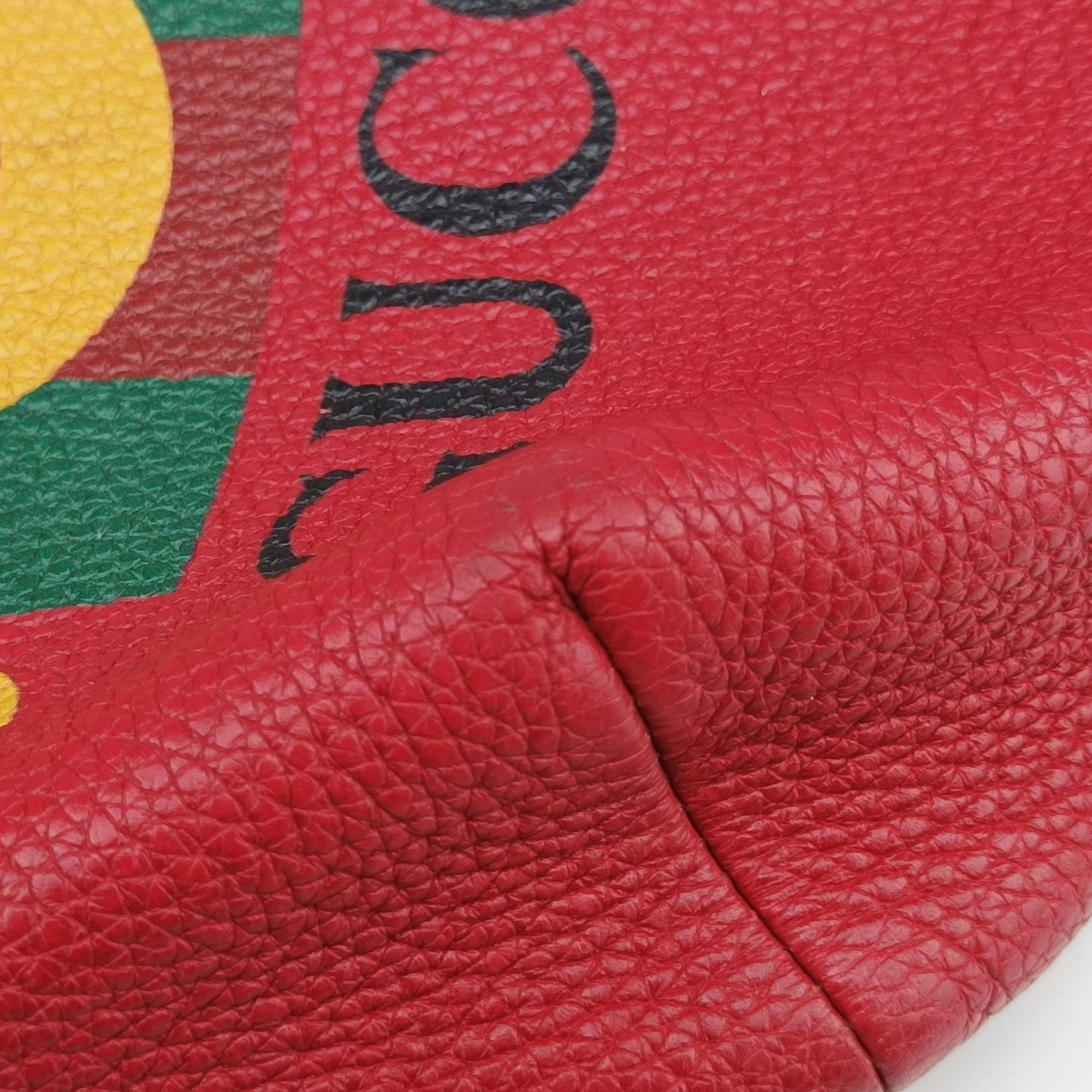 Vintage Gucci Gucci Print Red Leather 493869 bum bag/waist bag | stylenewstar