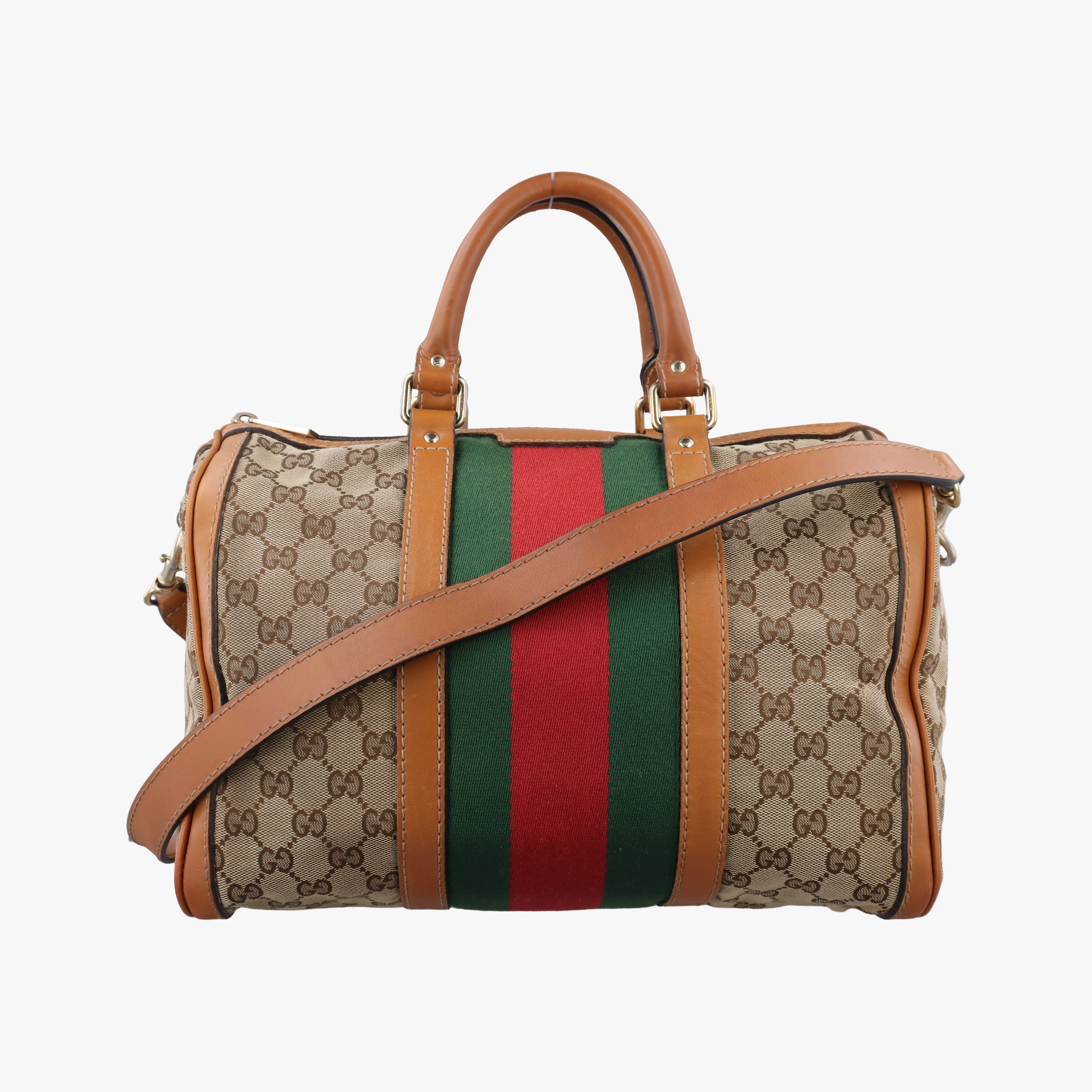 Pre-owned Gucci Sherry Line Multicolour Canvas× Leather 247205 shoulderbag | stylenewstar