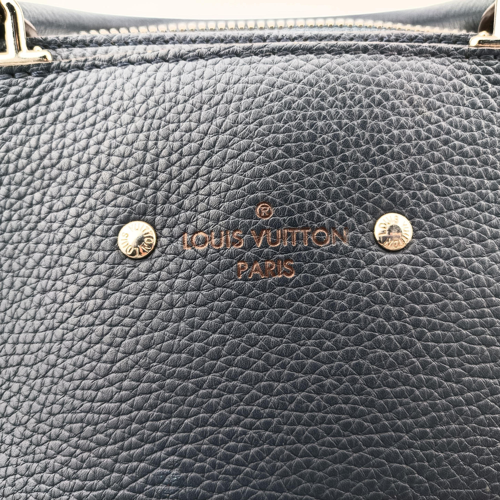 Pre-owned Louis Vuitton Armand Briefcase MM Navy Taurillon leather M54380 shoulderbag | stylenewstar