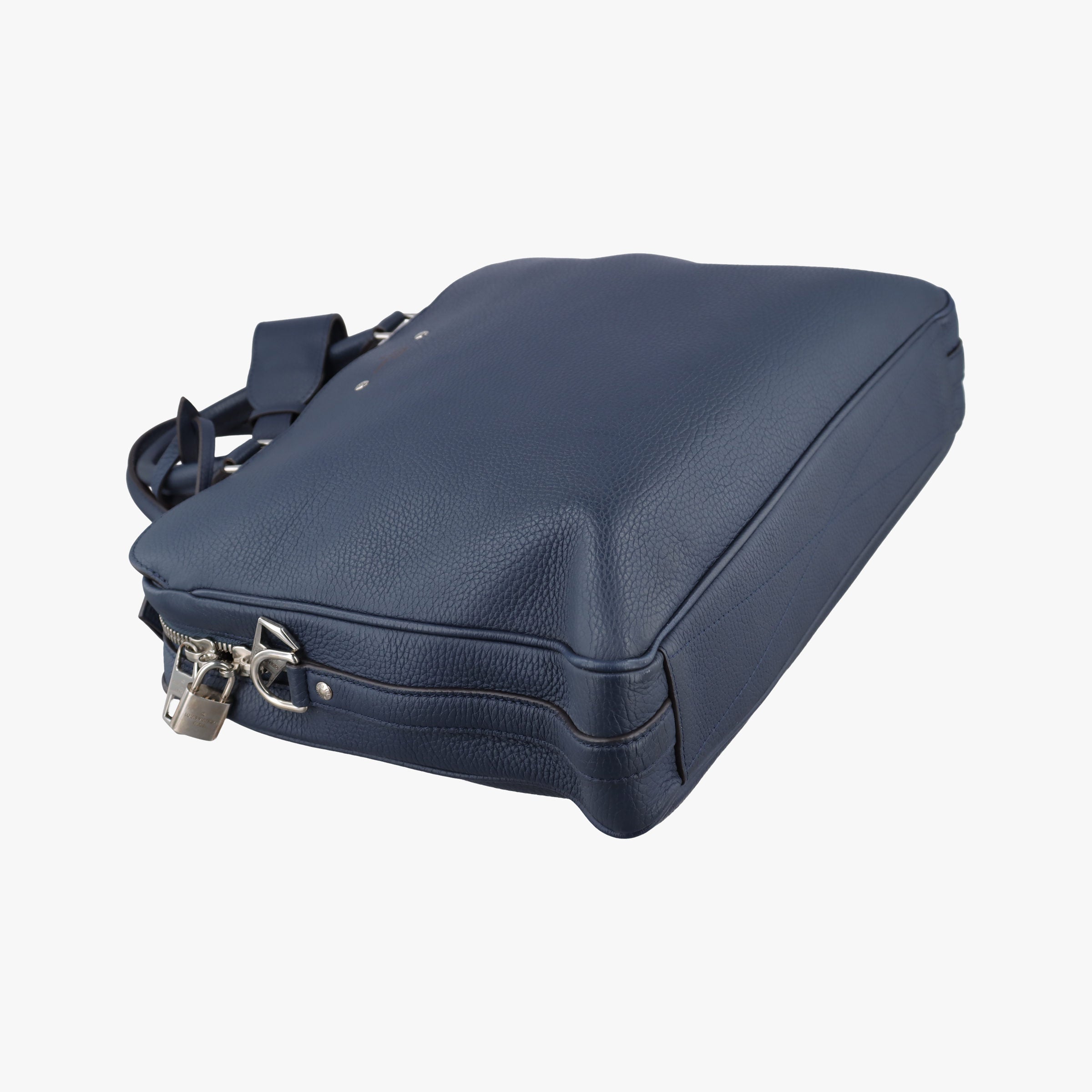 Pre-owned Louis Vuitton Armand Briefcase MM Navy Taurillon leather M54380 shoulderbag | stylenewstar