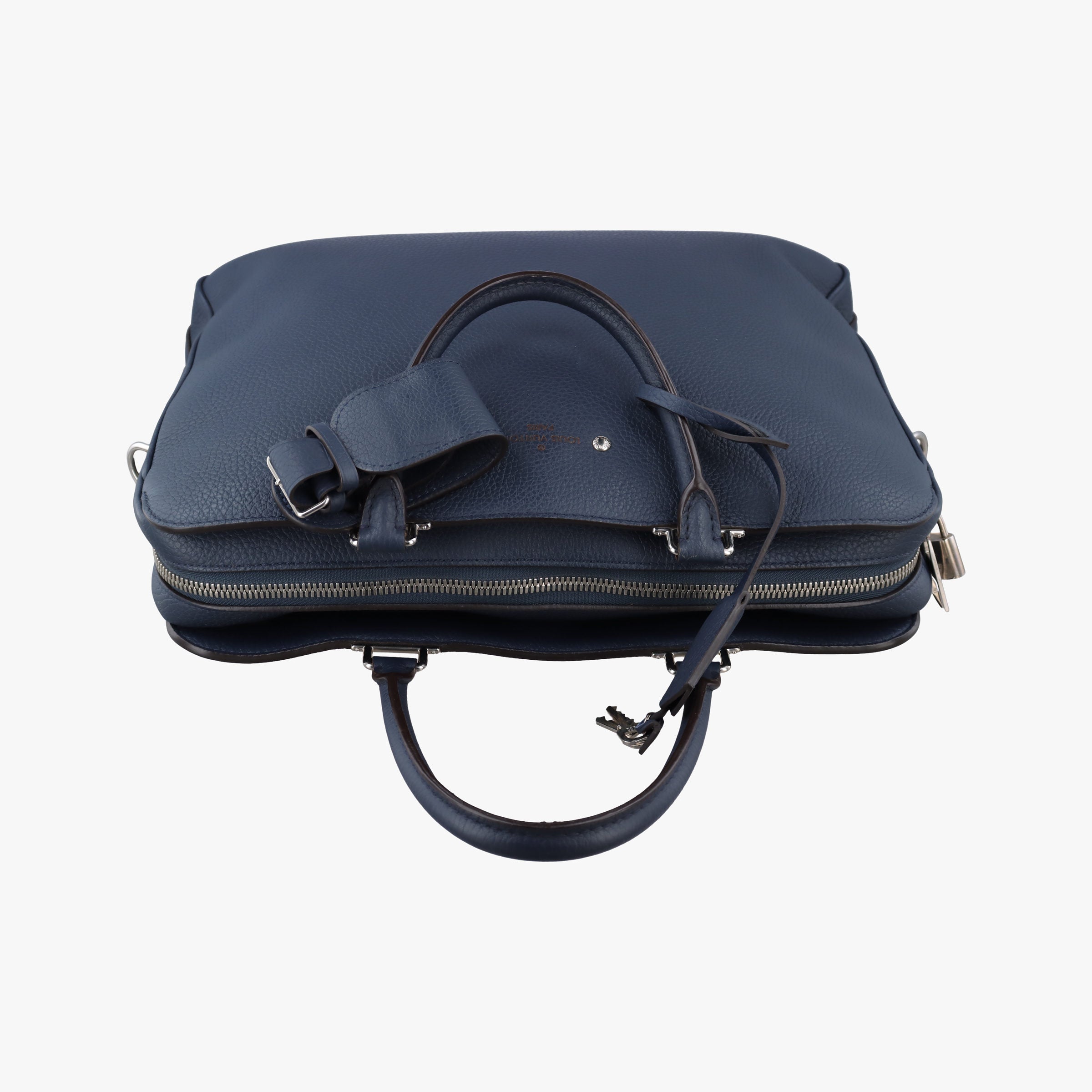 Pre-owned Louis Vuitton Armand Briefcase MM Navy Taurillon leather M54380 shoulderbag | stylenewstar