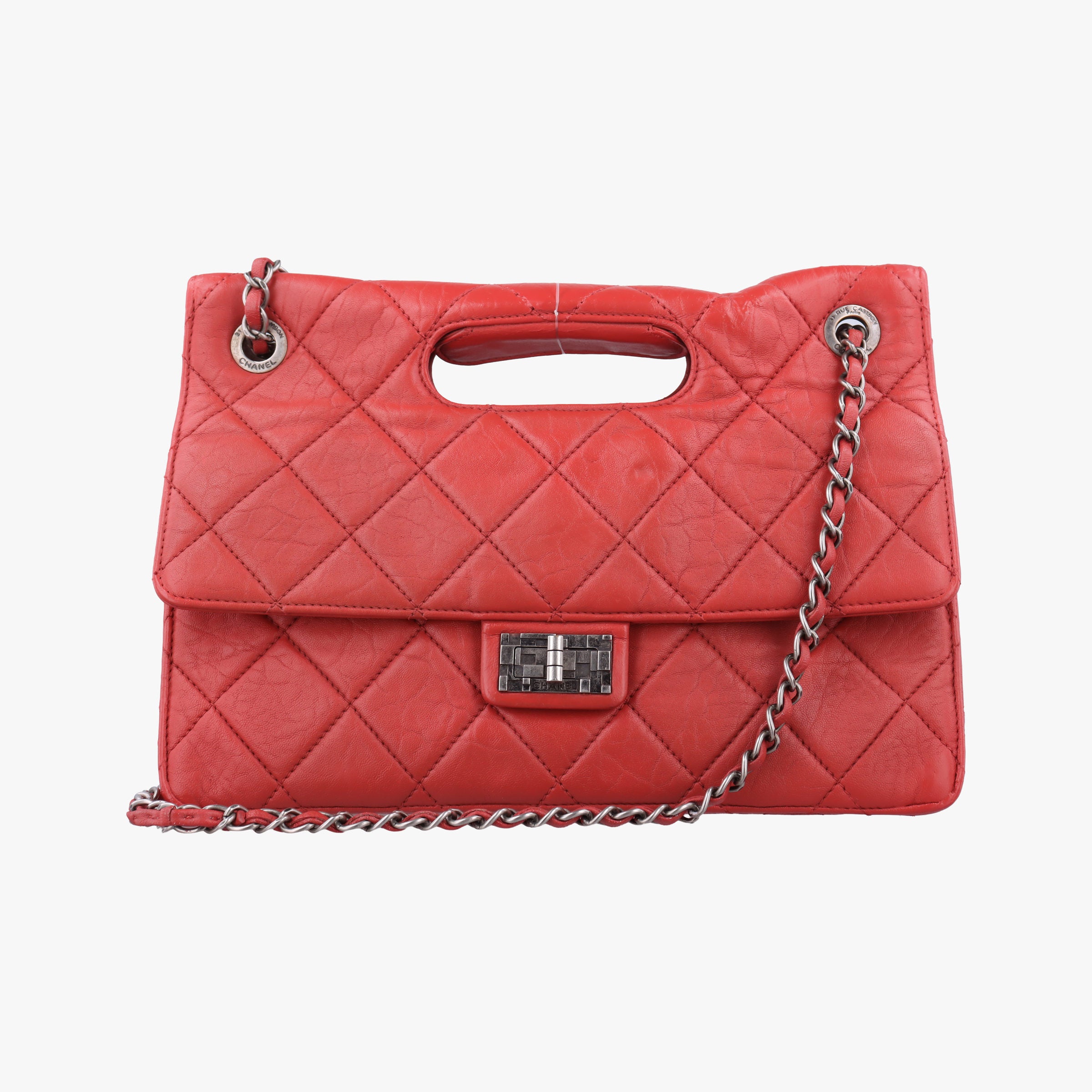 Secondhand Chanel Paris-Byzance Take Away Flap Red lambskin A66738 shoulderbag | stylenewstar