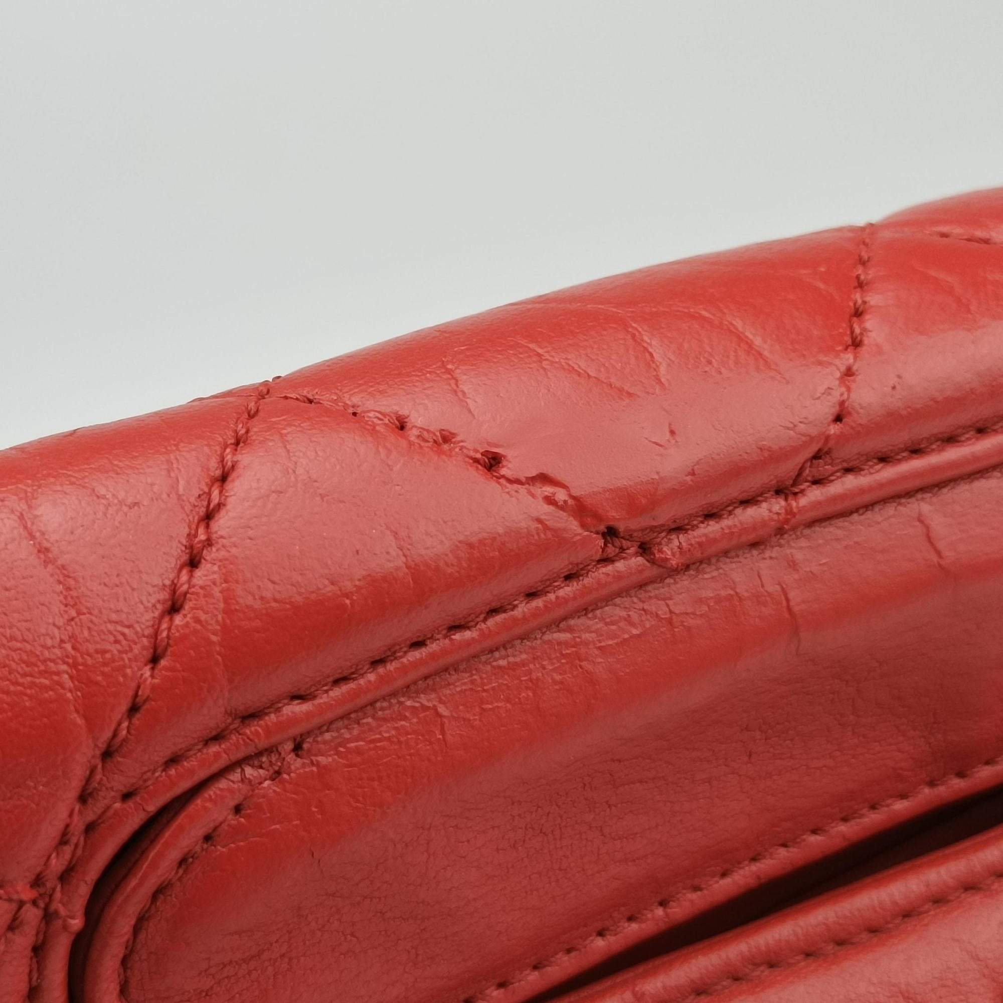 Secondhand Chanel Paris-Byzance Take Away Flap Red lambskin A66738 shoulderbag | stylenewstar