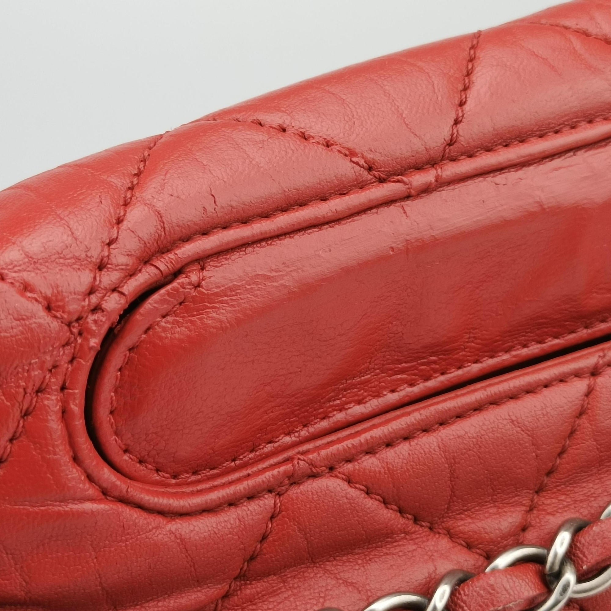 Secondhand Chanel Paris-Byzance Take Away Flap Red lambskin A66738 shoulderbag | stylenewstar