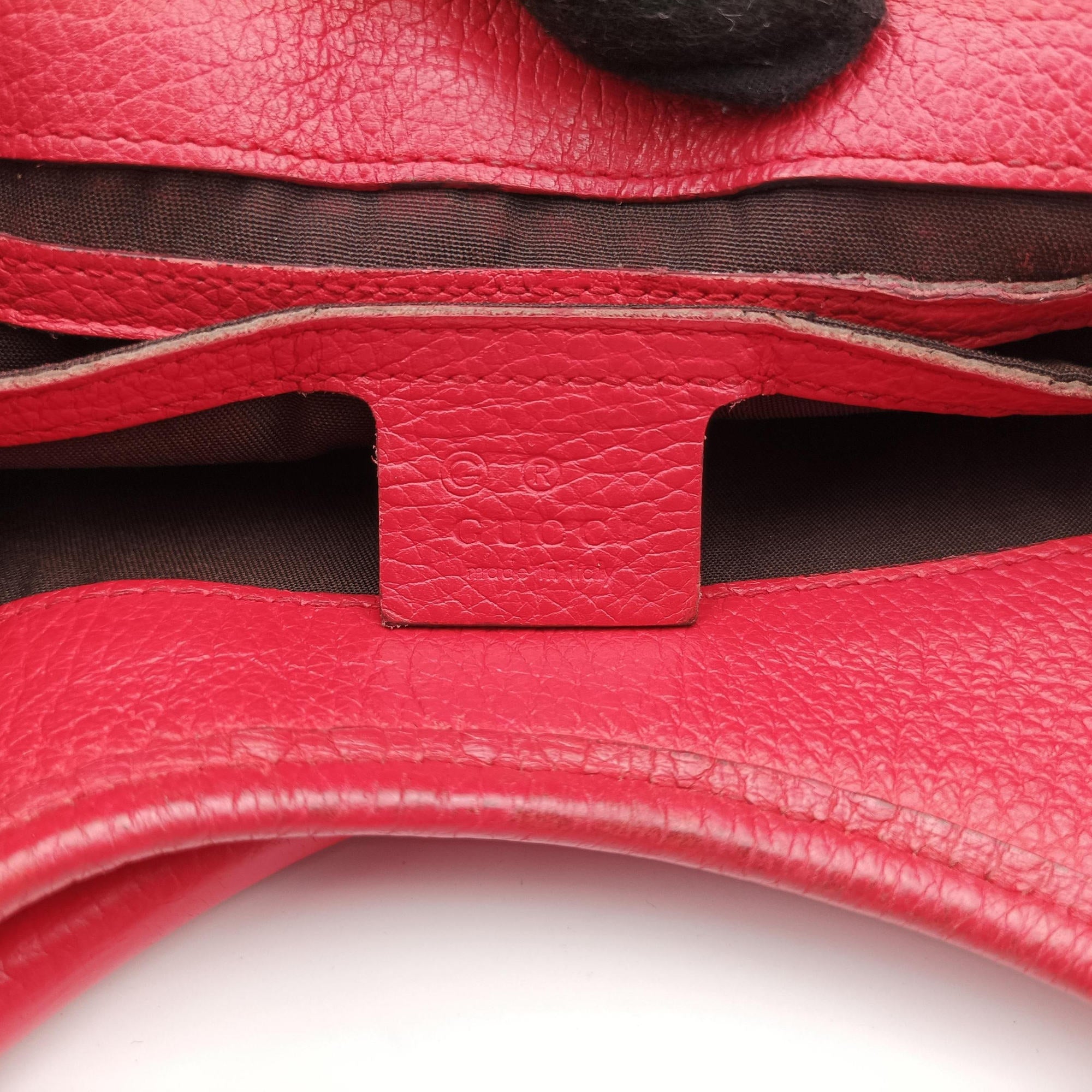 Pre-owned Gucci New Jackie Red Leather 265699 handbag | stylenewstar