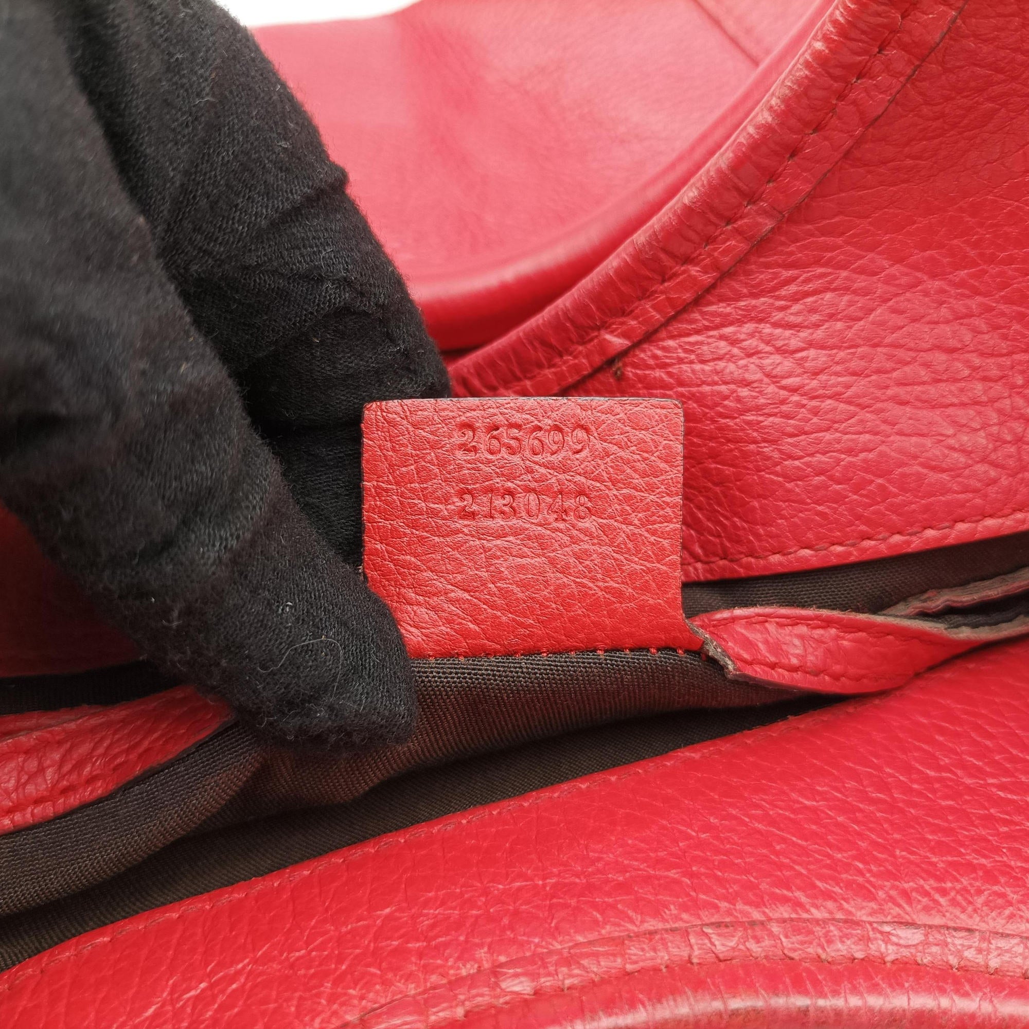 Pre-owned Gucci New Jackie Red Leather 265699 handbag | stylenewstar