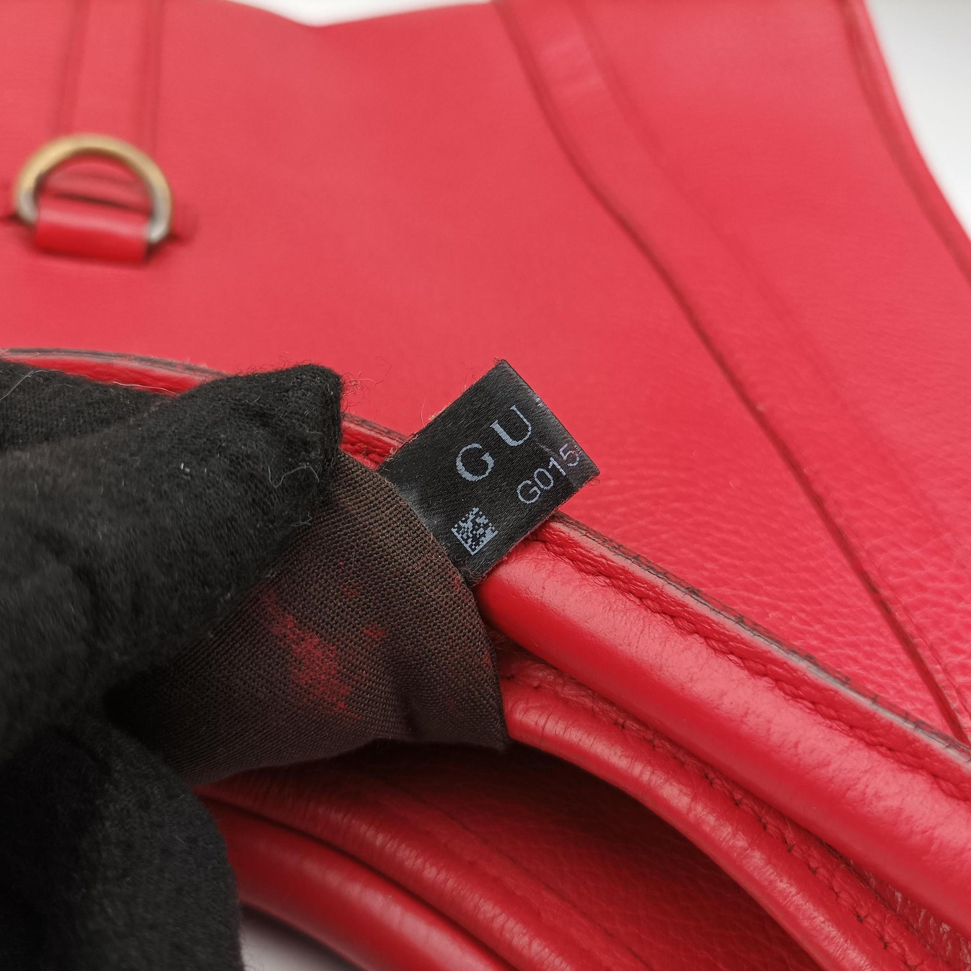 Pre-owned Gucci New Jackie Red Leather 265699 handbag | stylenewstar