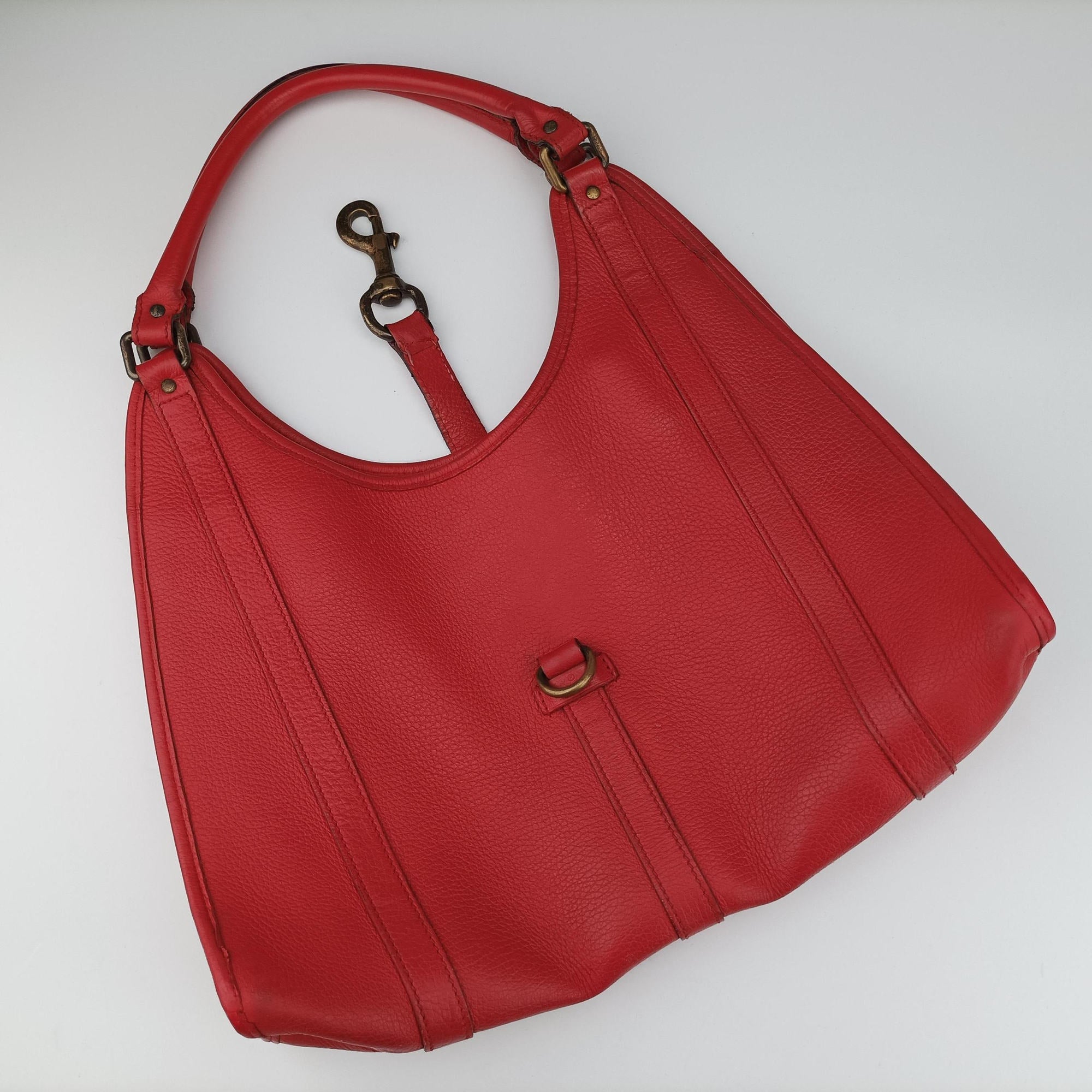 Pre-owned Gucci New Jackie Red Leather 265699 handbag | stylenewstar