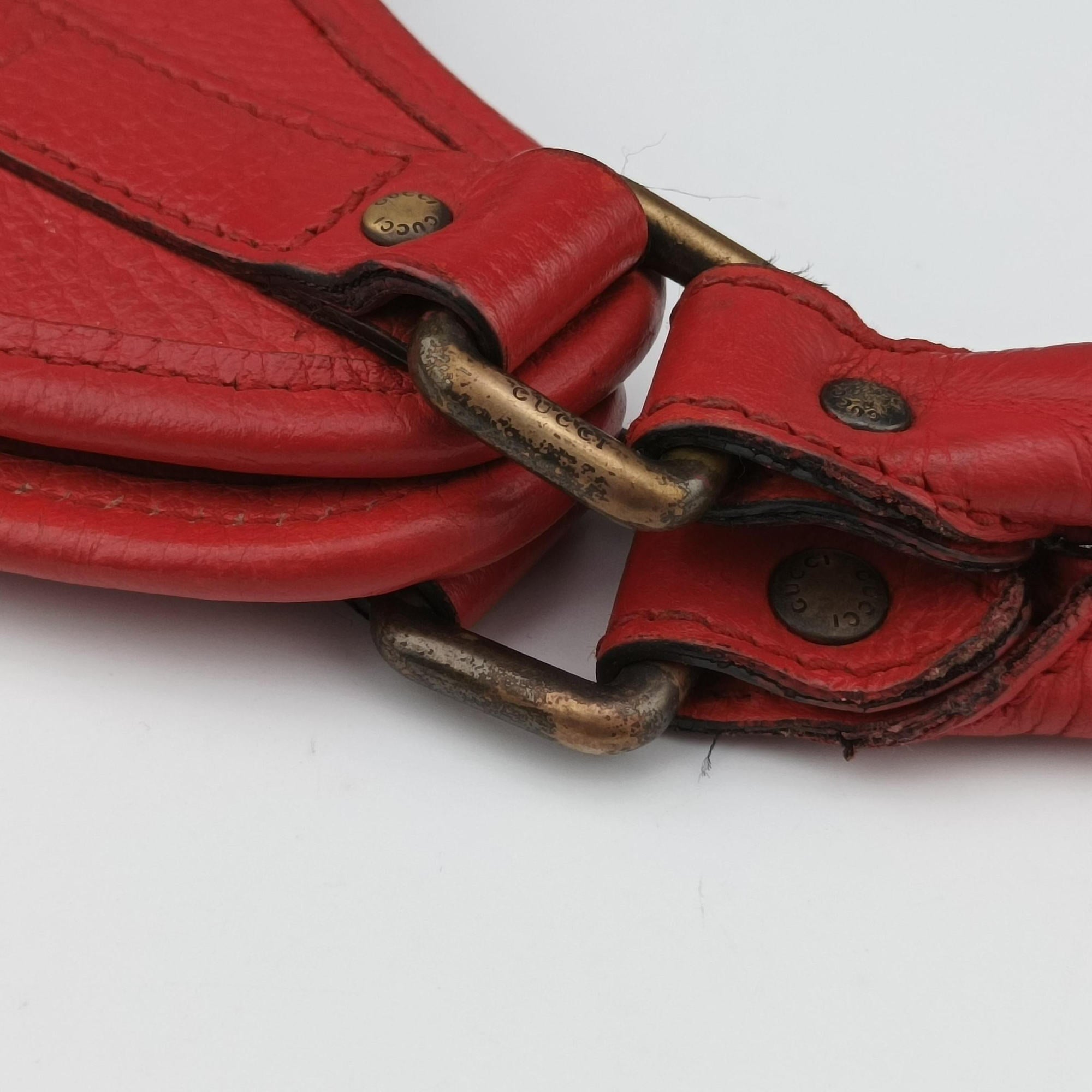 Pre-owned Gucci New Jackie Red Leather 265699 handbag | stylenewstar
