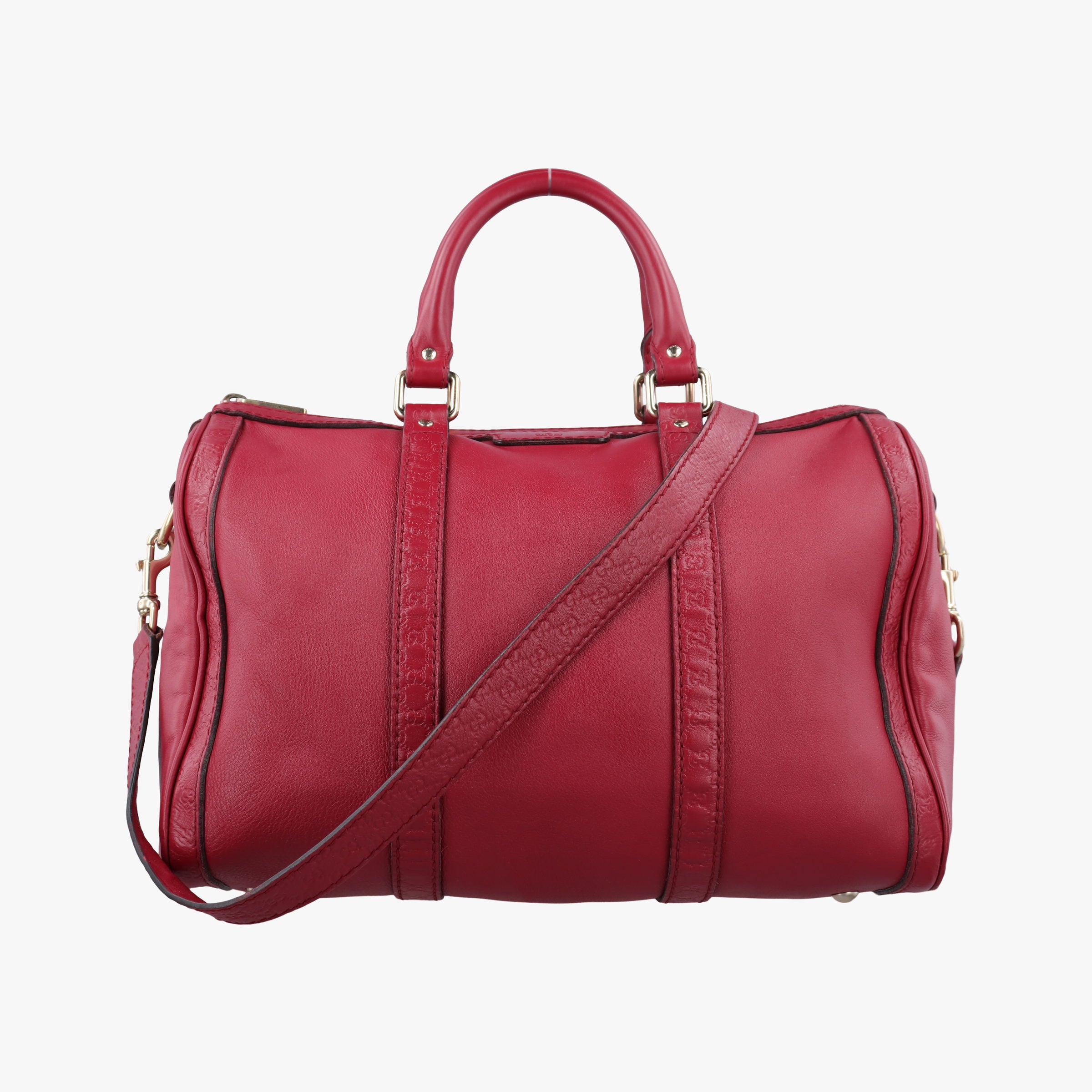 Pre-owned Gucci Sherry Line Red Leather 247205 shoulderbag | stylenewstar